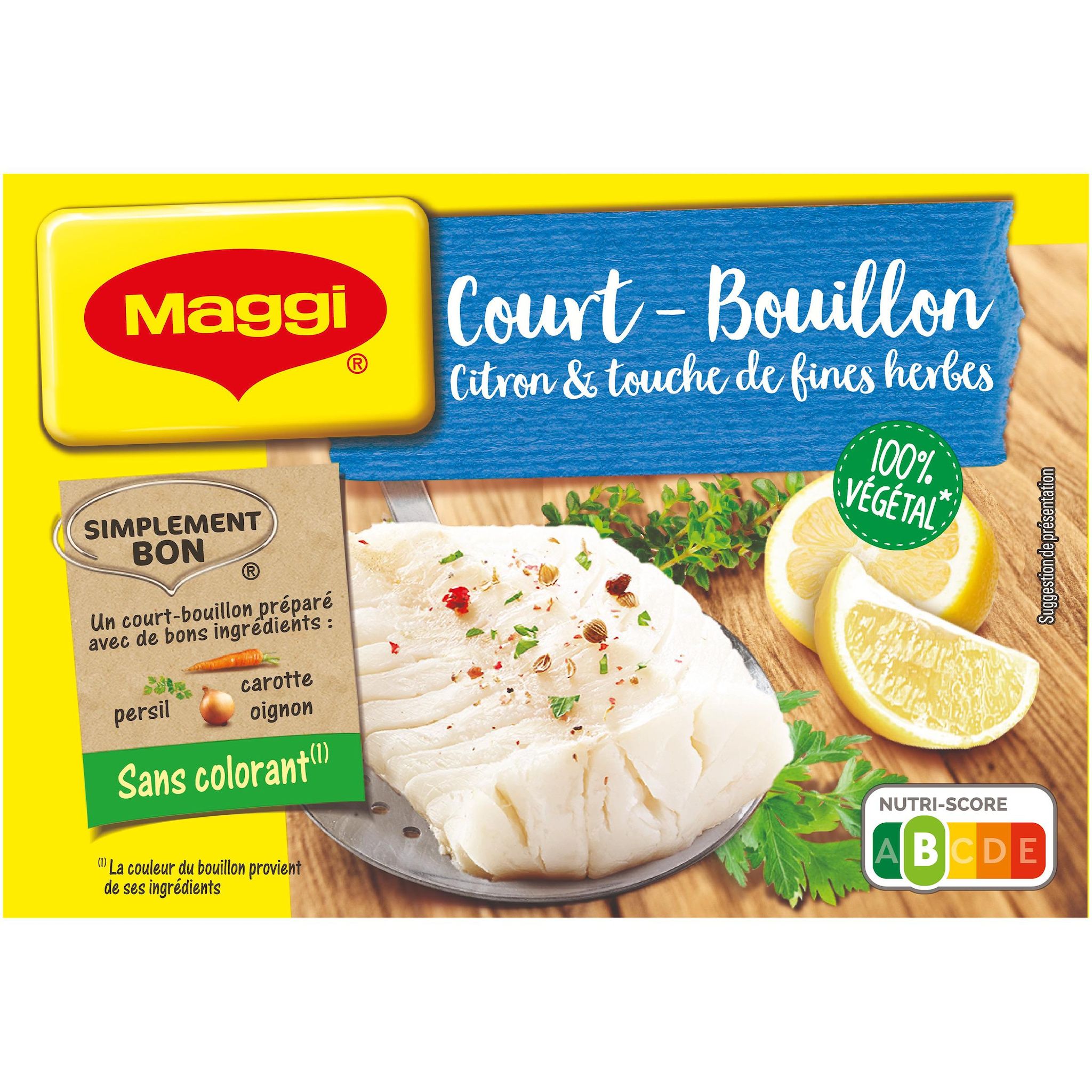 Voir la diapositive 2 : MAGGI Court-bouillon citron et touche de fines herbes 8 tablettes
