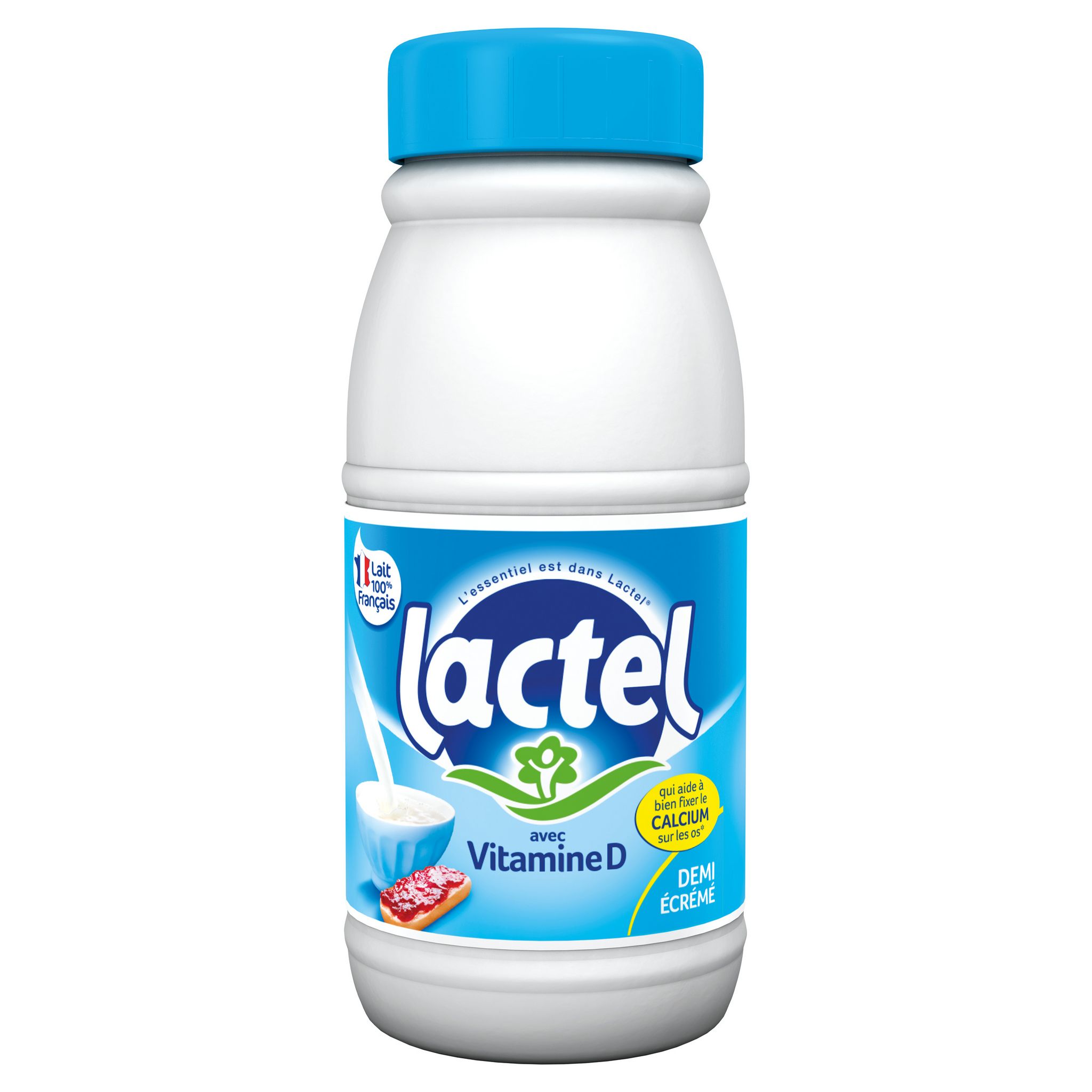 Voir la diapositive 2 : LACTEL Lait demi écrémé UHT vitamine D 25cl