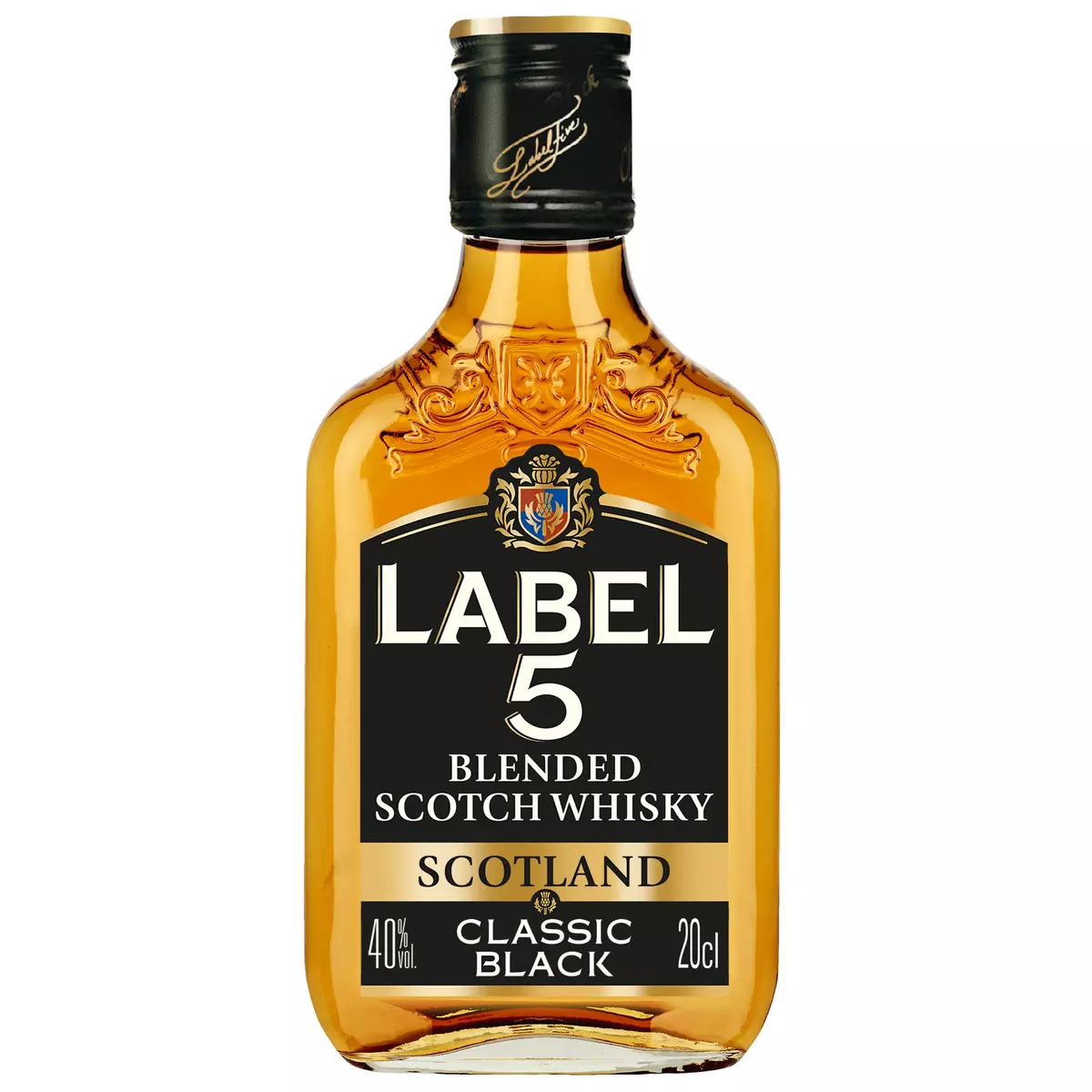 LABEL 5 Scotch whisky blended classic black flask 40% 20cl
