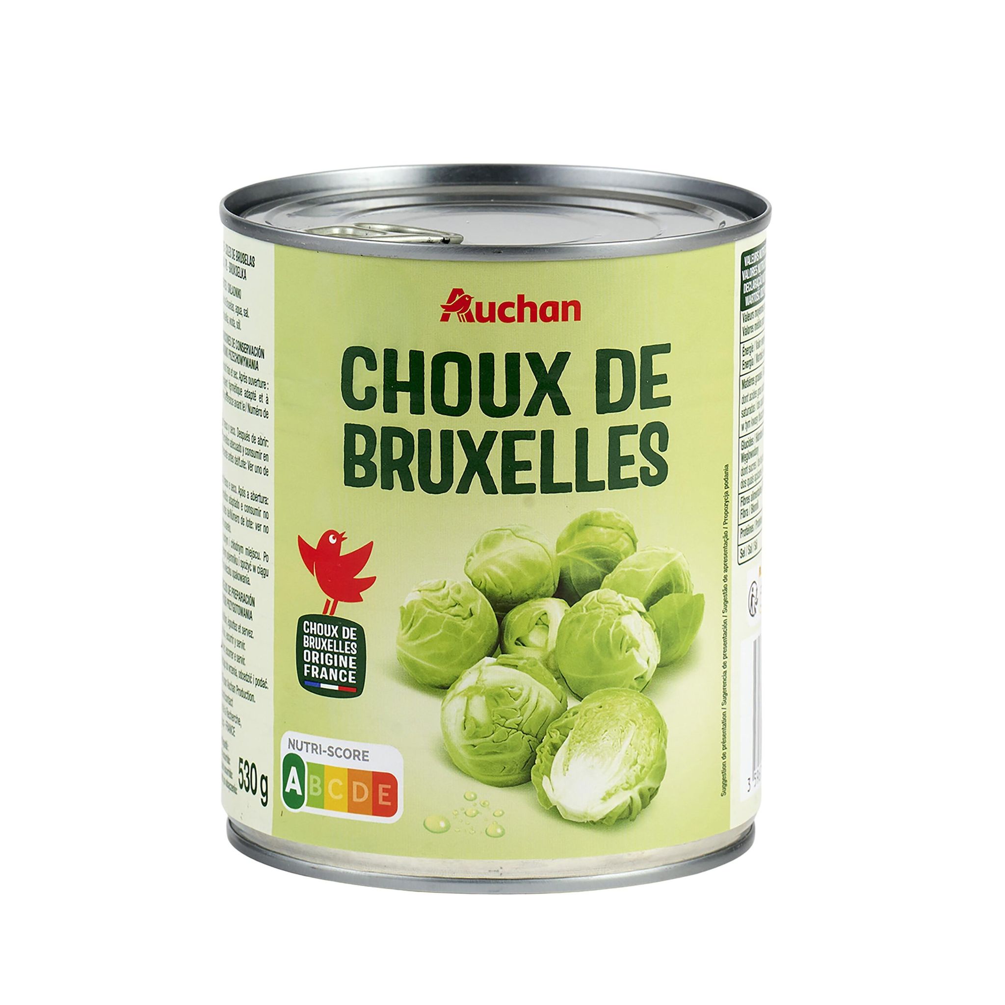 Voir la diapositive 3 : AUCHAN Choux de Bruxelles 530g
