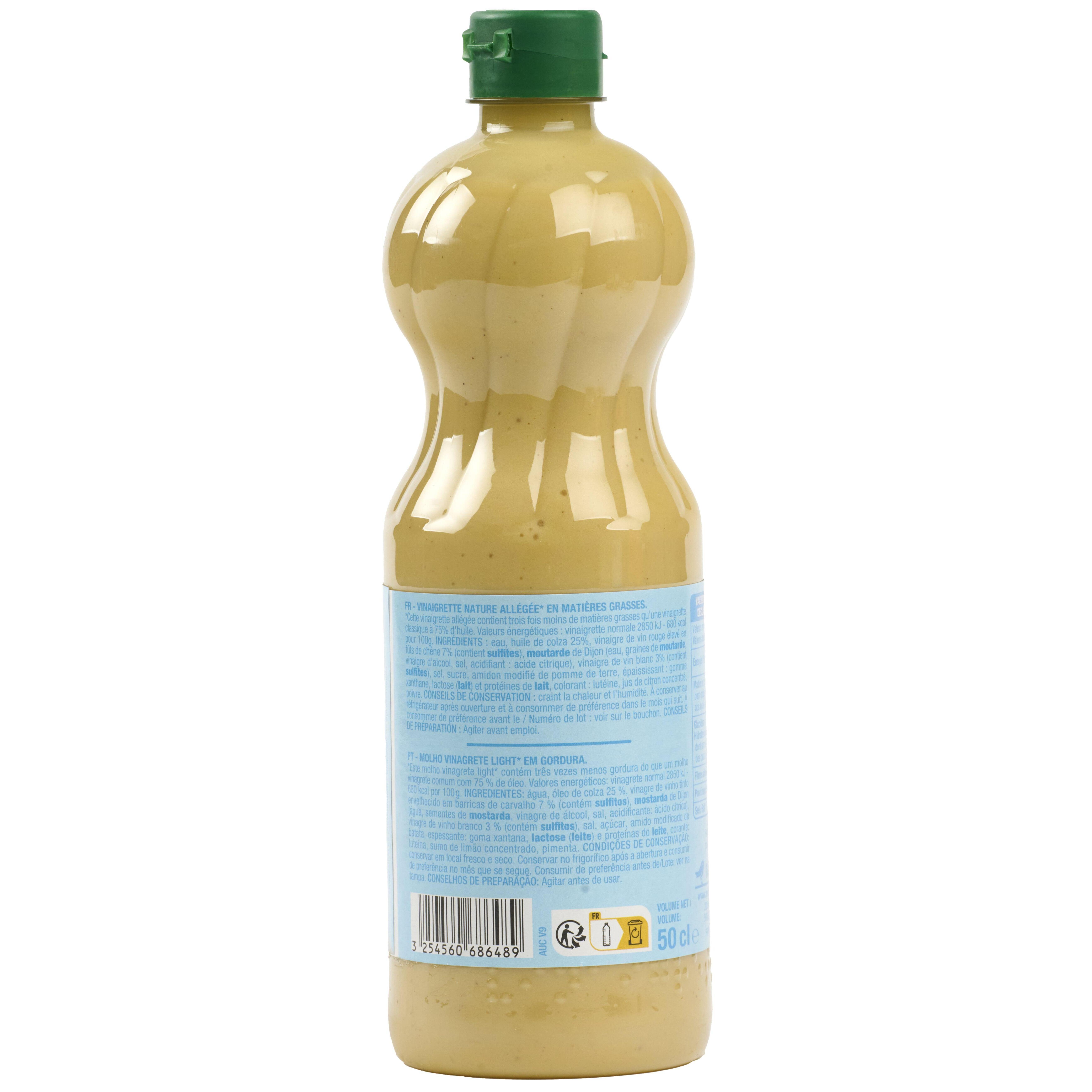 Voir la diapositive 2 : AUCHAN Vinaigrette allégée nature 50cl