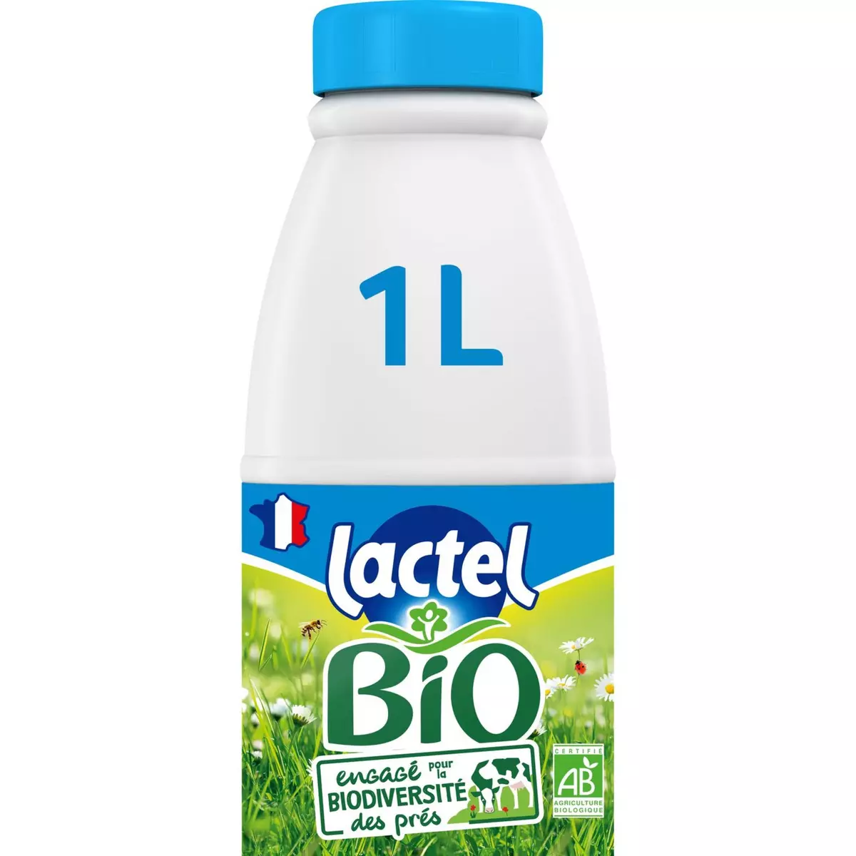 LACTEL Lait demi-écrémé bio UHT 1l