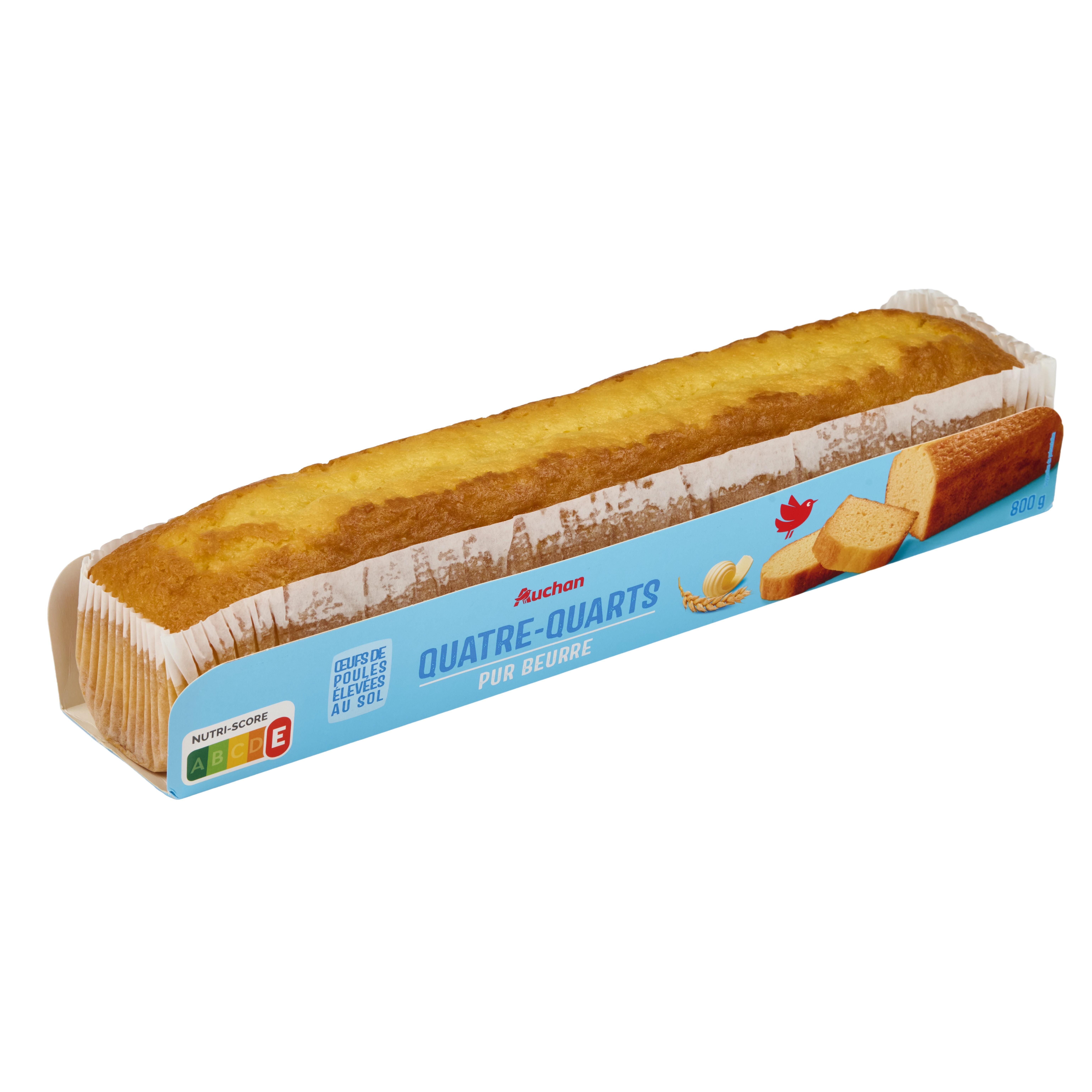 Voir la diapositive 2 : AUCHAN Quatre-quarts pur beurre 800g