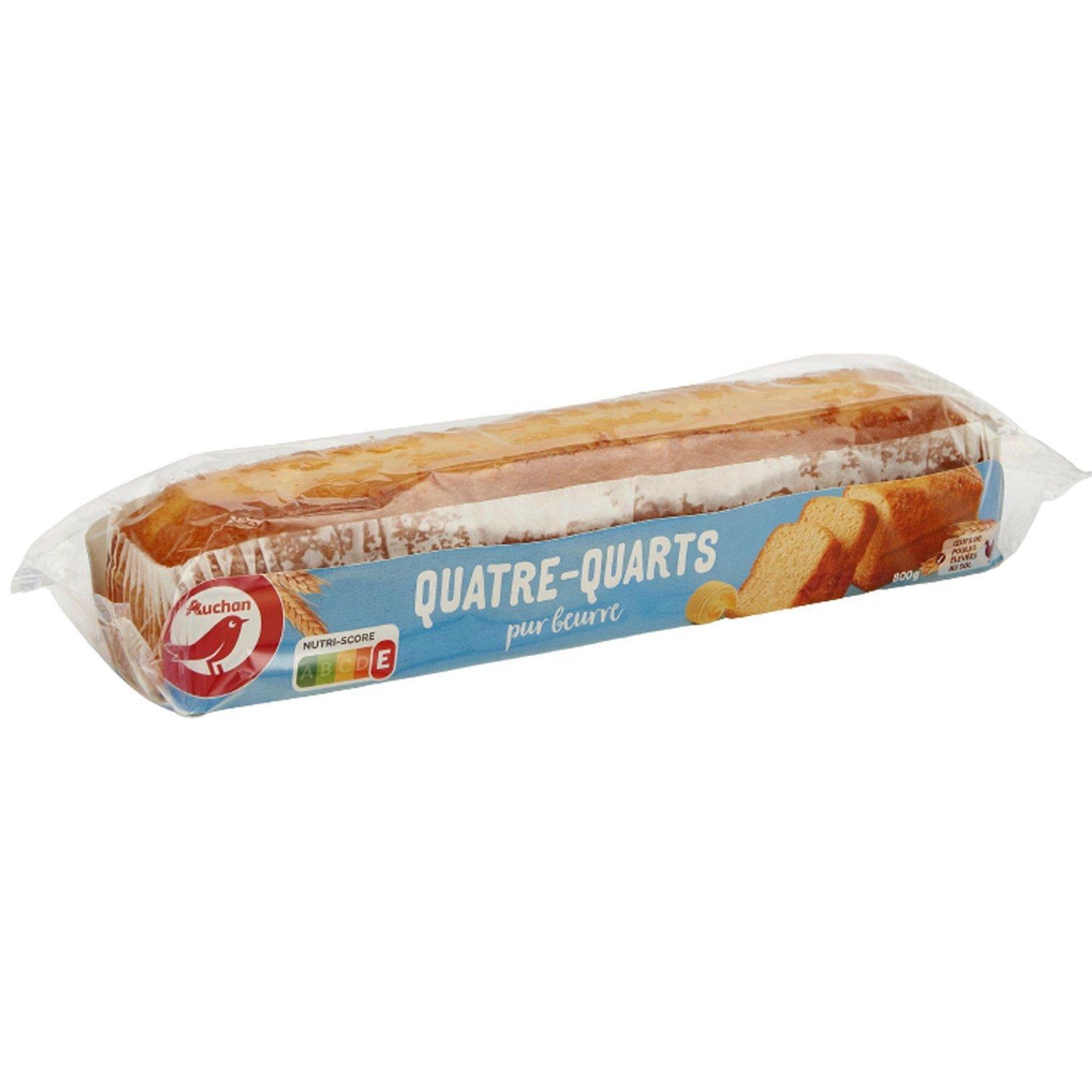 Voir la diapositive 2 : AUCHAN Quatre-quarts pur beurre 800g