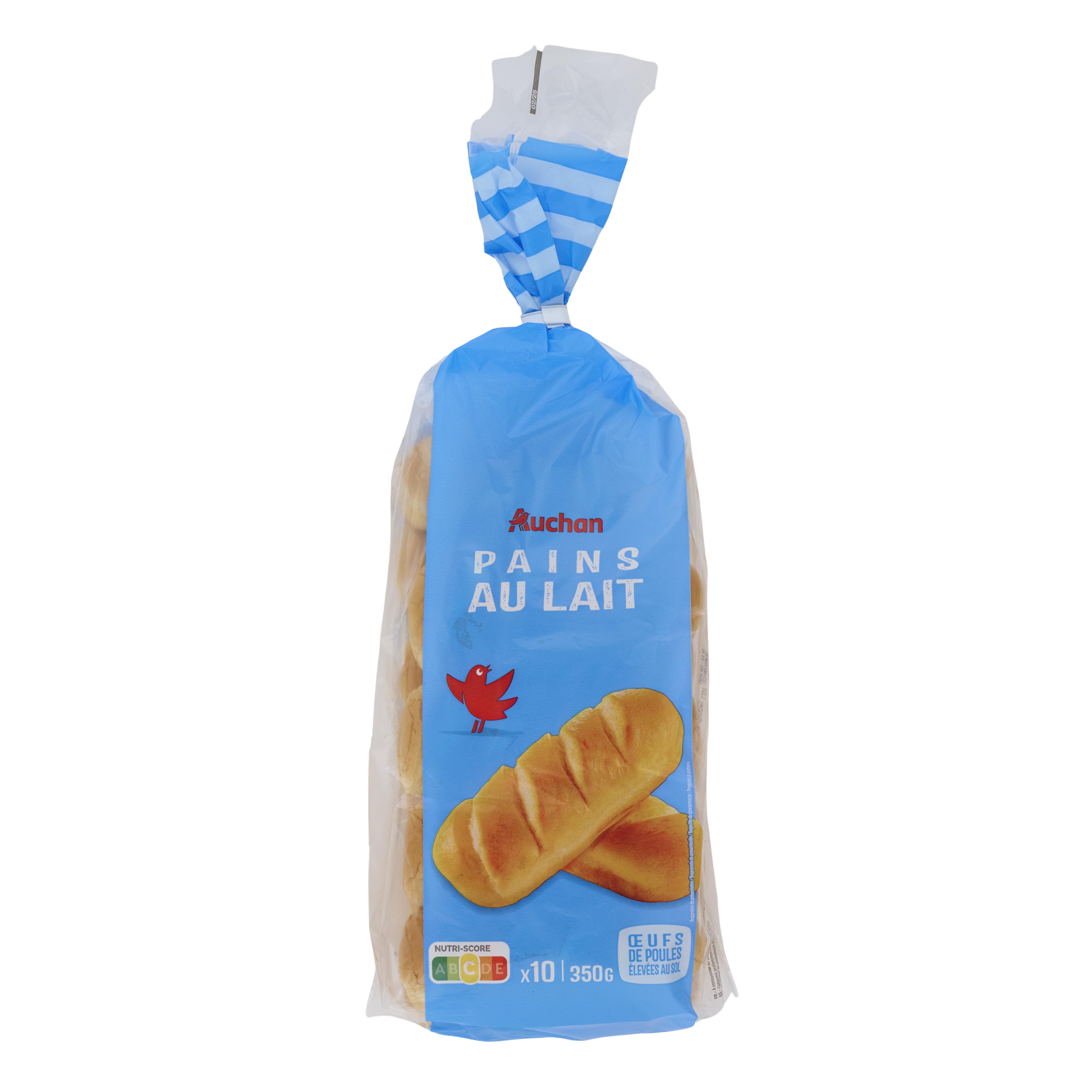 Voir la diapositive 3 : AUCHAN Pains au lait 10 pains au lait 350g