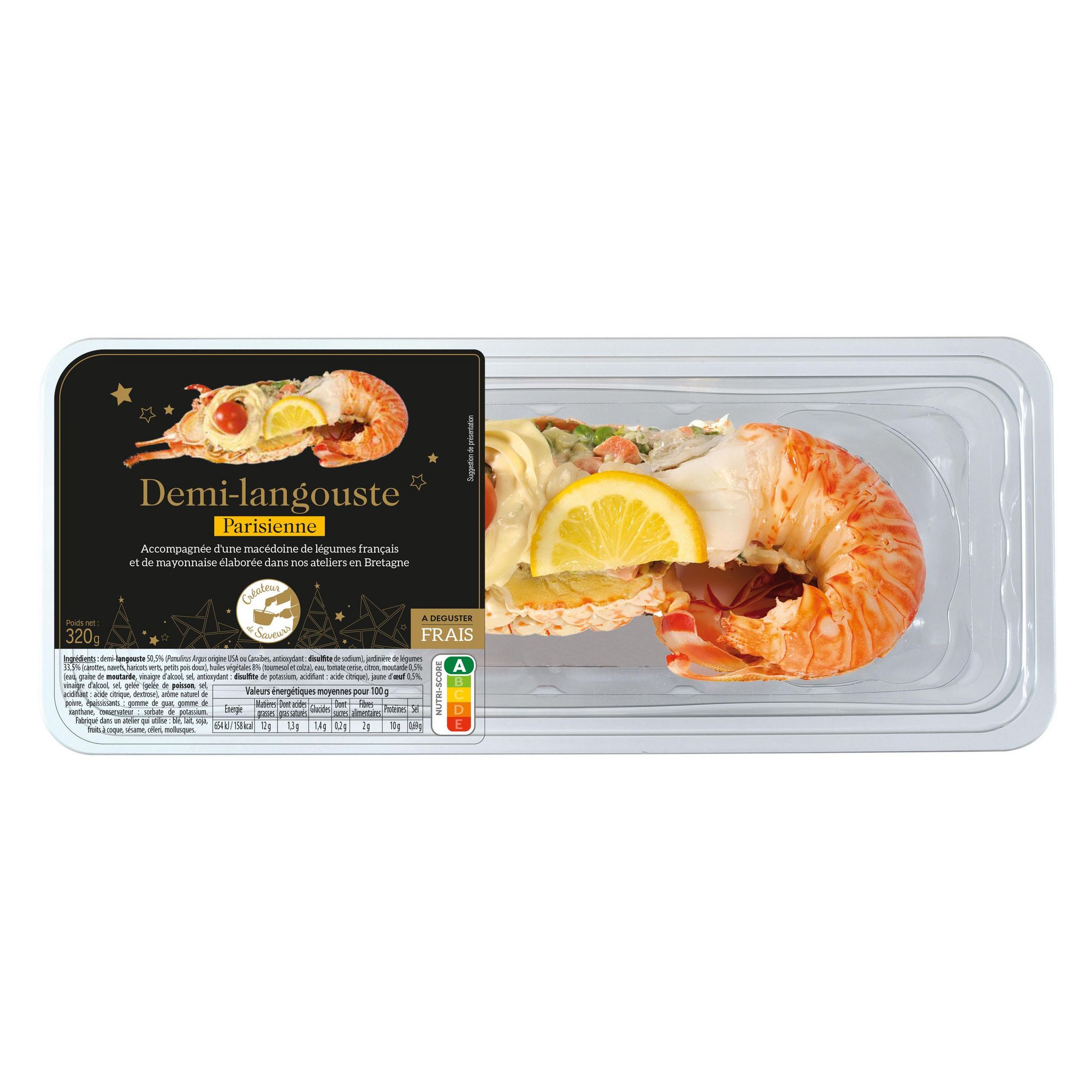 Voir la diapositive 2 : Demi langoustine parisienne 320g