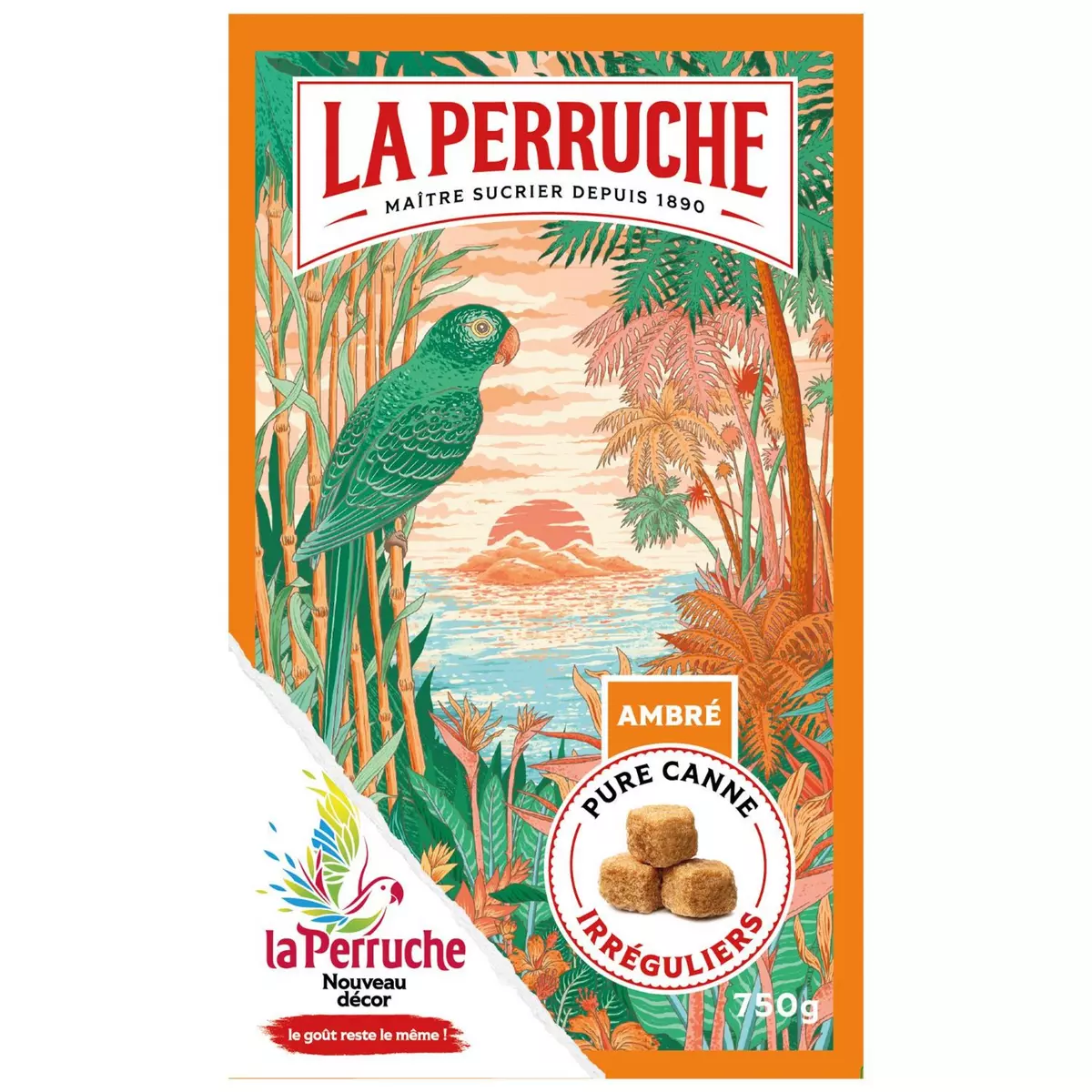 LA PERRUCHE Sucre pure canne en morceaux 750g