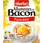 HERTA Allumettes de bacon fumées 3% de matière grasse 2x100g