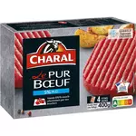 CHARAL Steaks hachés pur bœuf 5% MG 4 pièces 400g