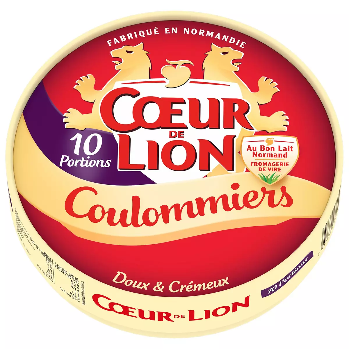 COEUR DE LION Coulommiers doux & crémeux en portions 10 portions 350g