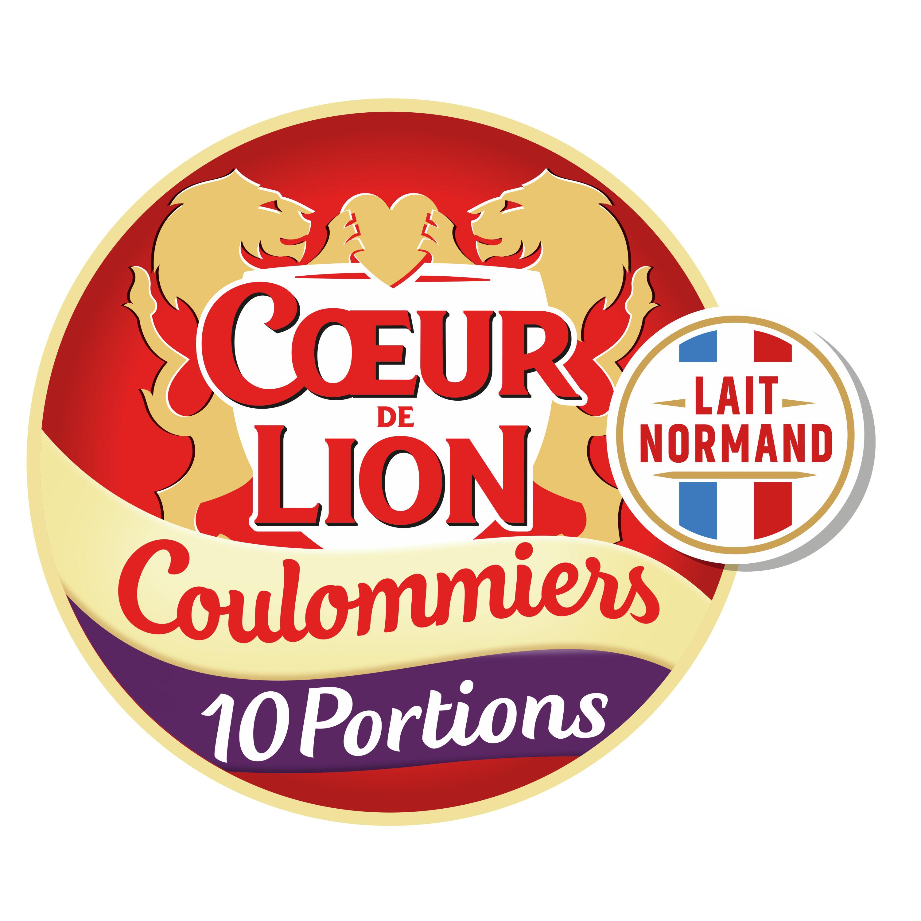 Voir la diapositive 2 : COEUR DE LION Coulommiers doux & crémeux en portions 10 parts 350g