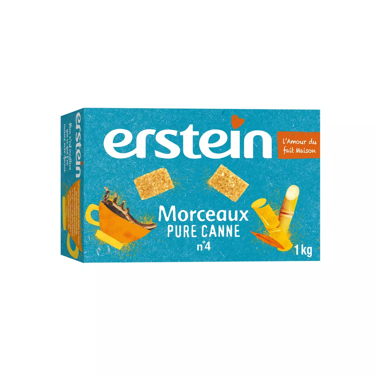 ERSTEIN Sucre pure canne en morceaux N4 1kg