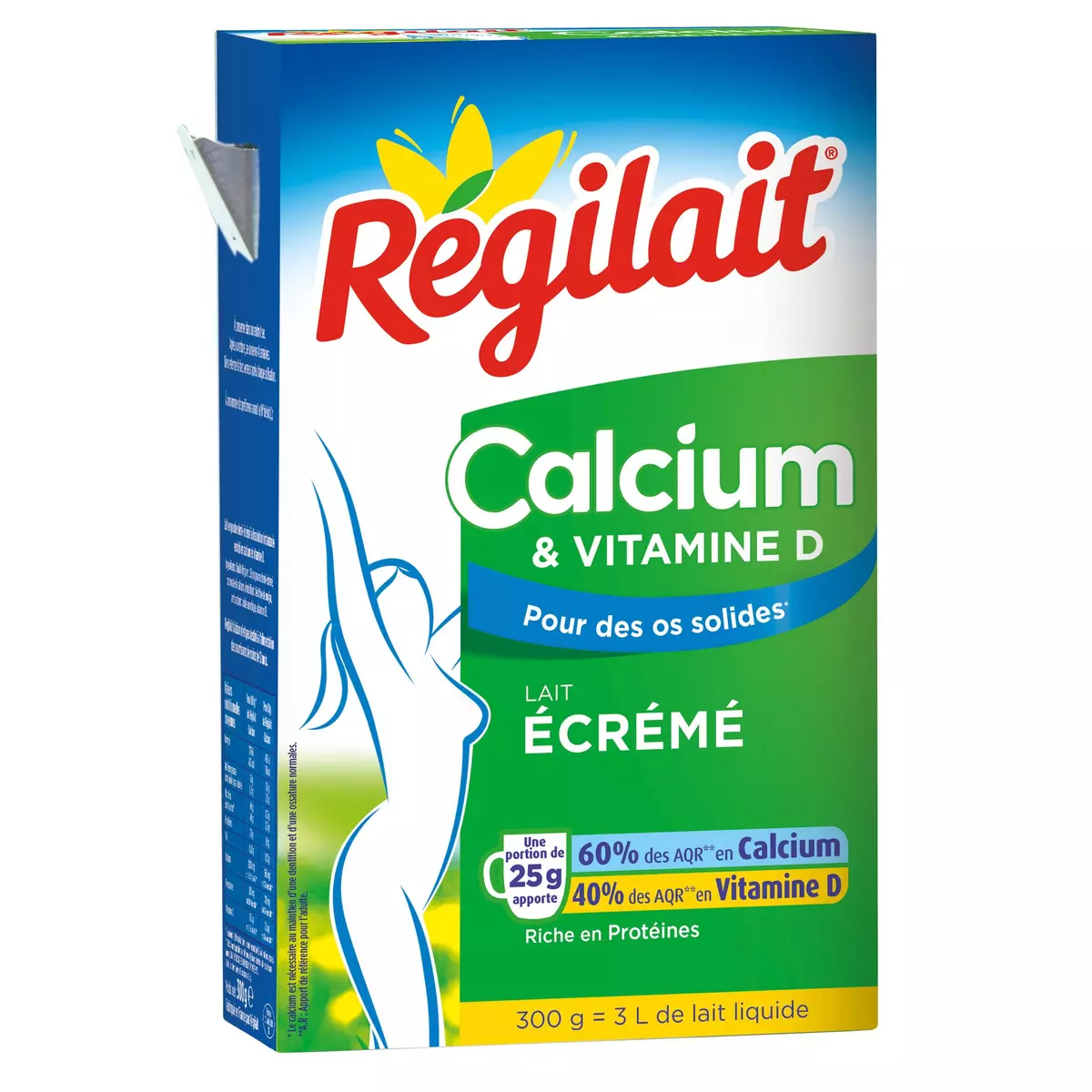 REGILAIT Lait en poudre écrémé calcium et vitamine D 300g