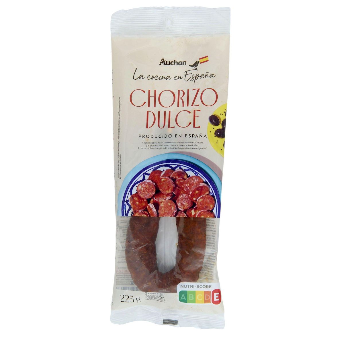 AUCHAN LA COCINA EN ESPANA Chorizo Dulce 225g
