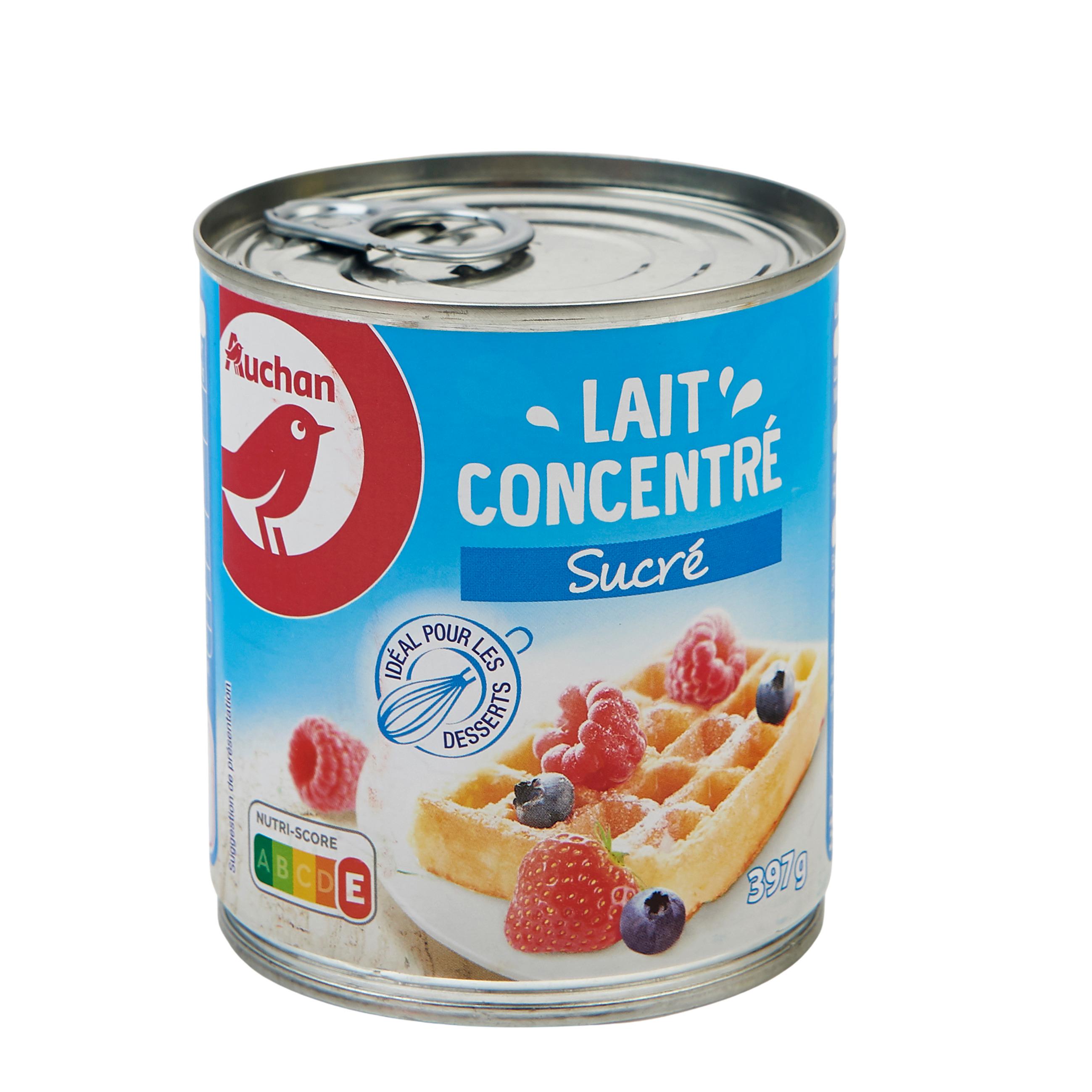 Voir la diapositive 2 : AUCHAN Lait concentré sucré 397g