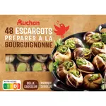 AUCHAN Escargots préparés à la Bourguignonne 48 pièces 355g