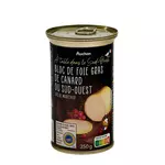 AUCHAN TERROIR Bloc de foie gras avec 30% de morceaux de canard IGP du Sud-Ouest  350g
