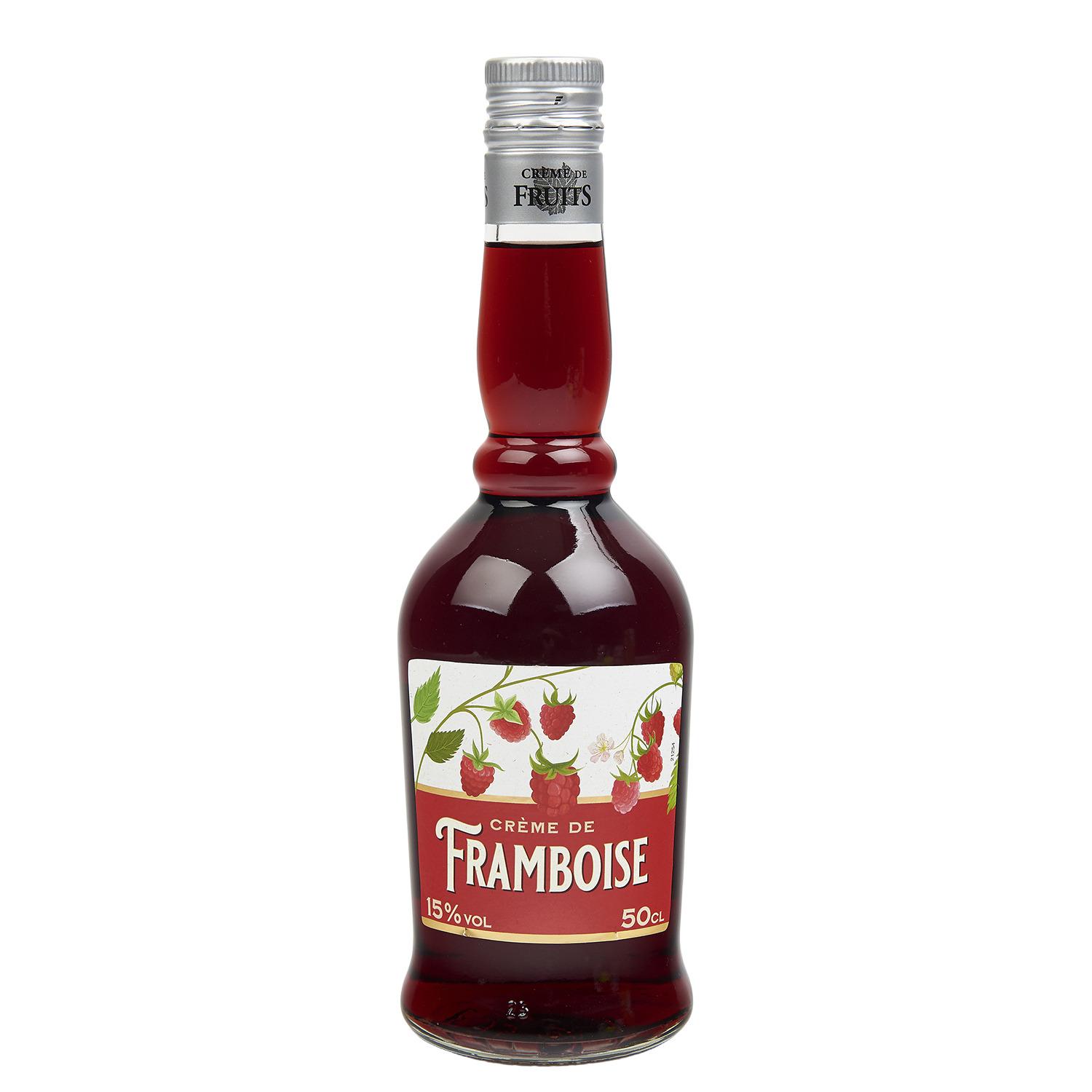 Voir la diapositive 3 : AUCHAN Crème de framboise 15% 50cl