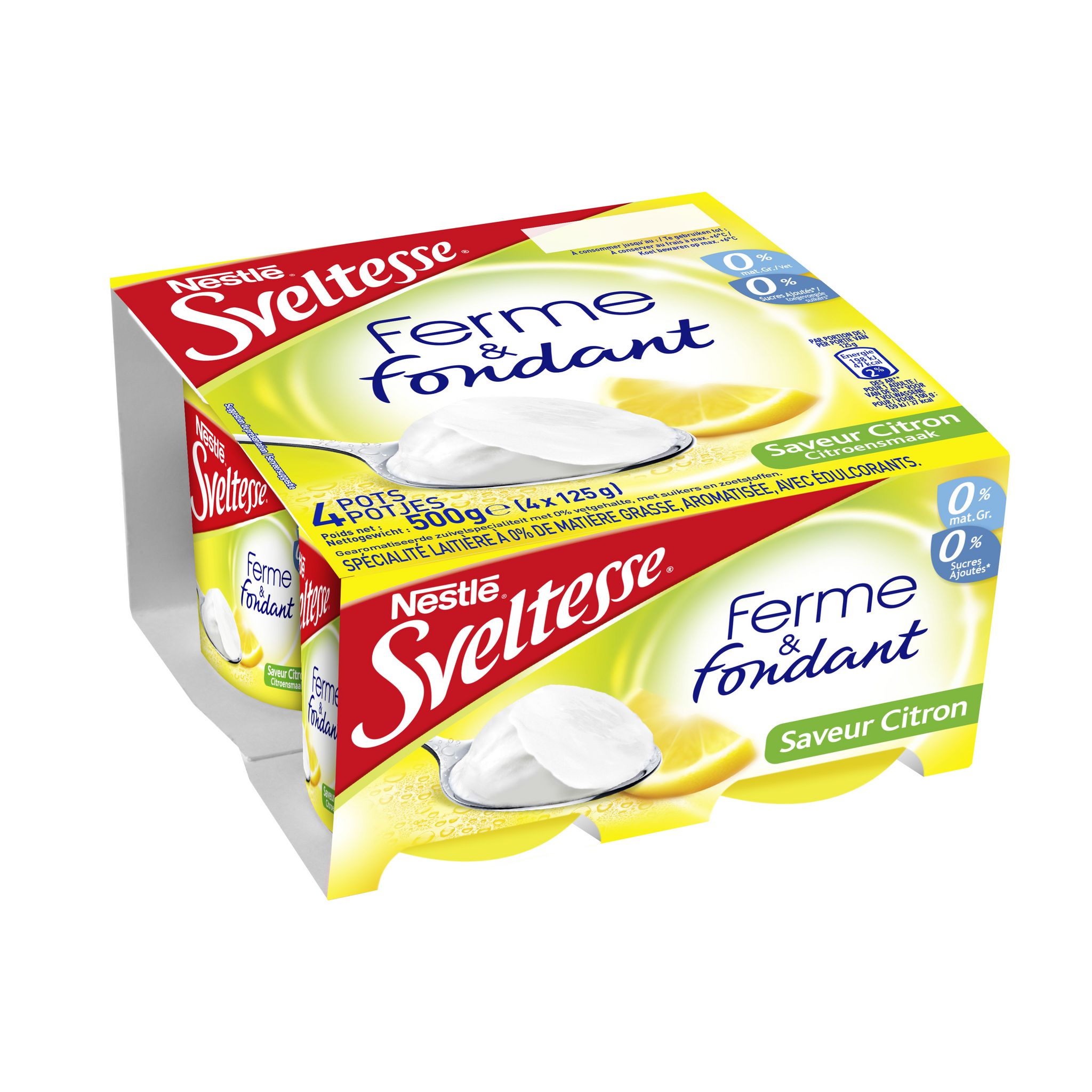 SVELTESSE Spécialité laitière allégée au citron 4x125g 4x125g