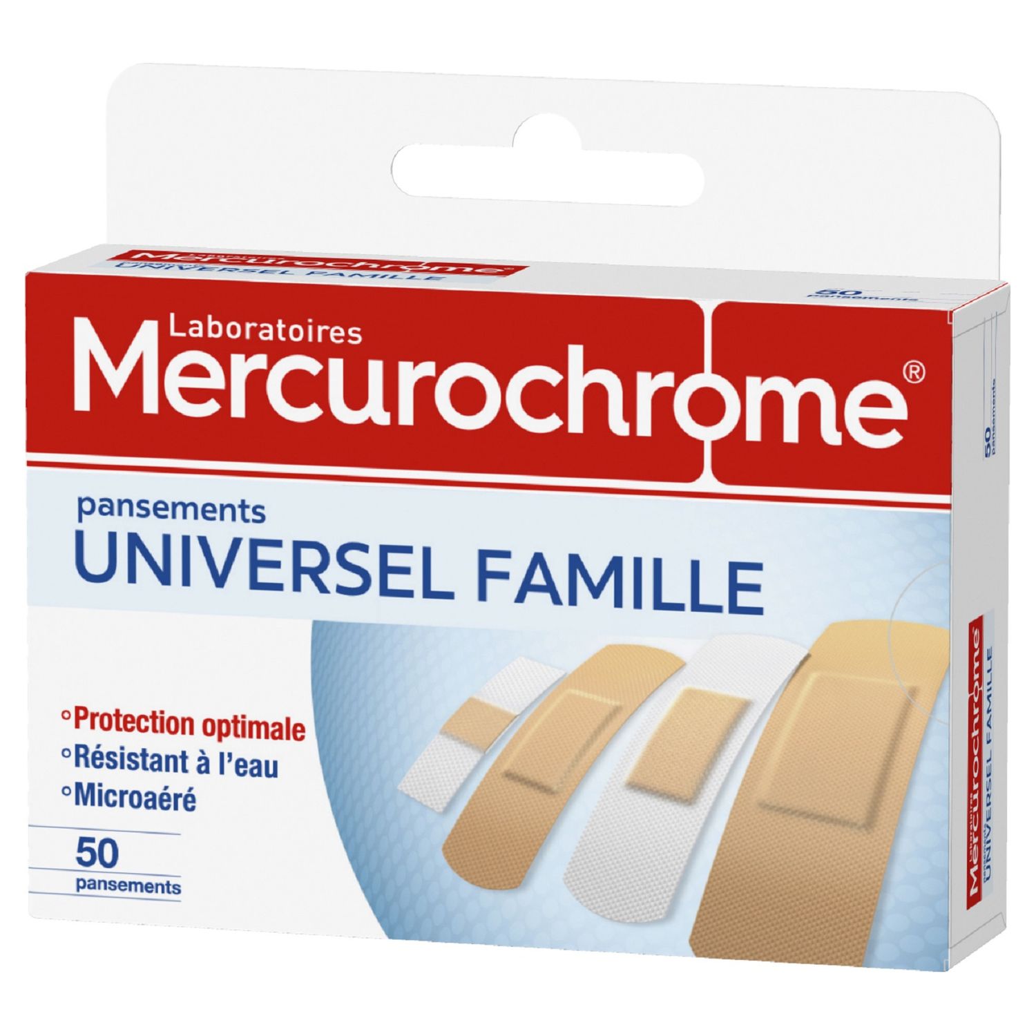 Voir la diapositive 2 : MERCUROCHROME Pansements universel pour toute la famille 50 pansements