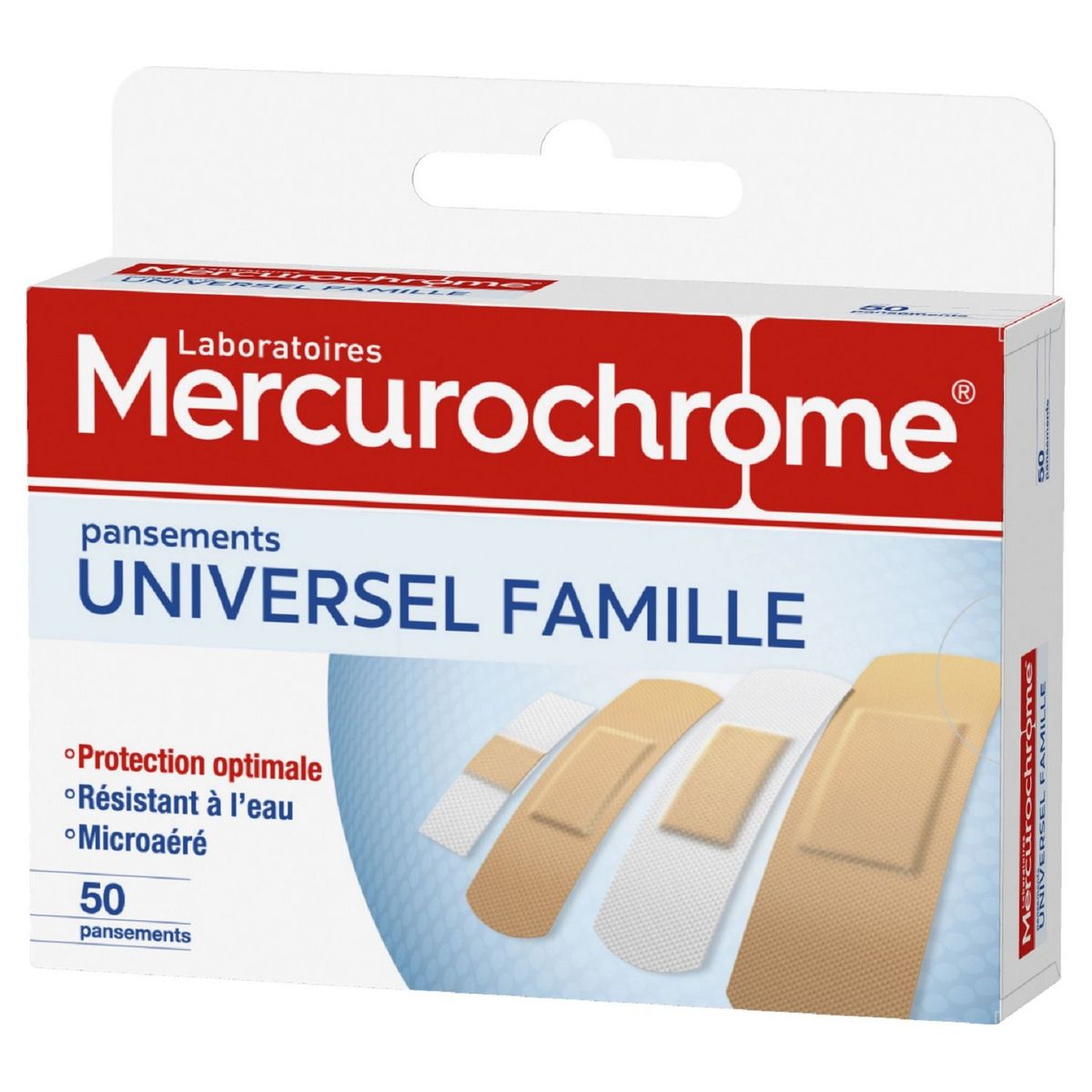 MERCUROCHROME Pansements universel pour toute la famille 50 pansements