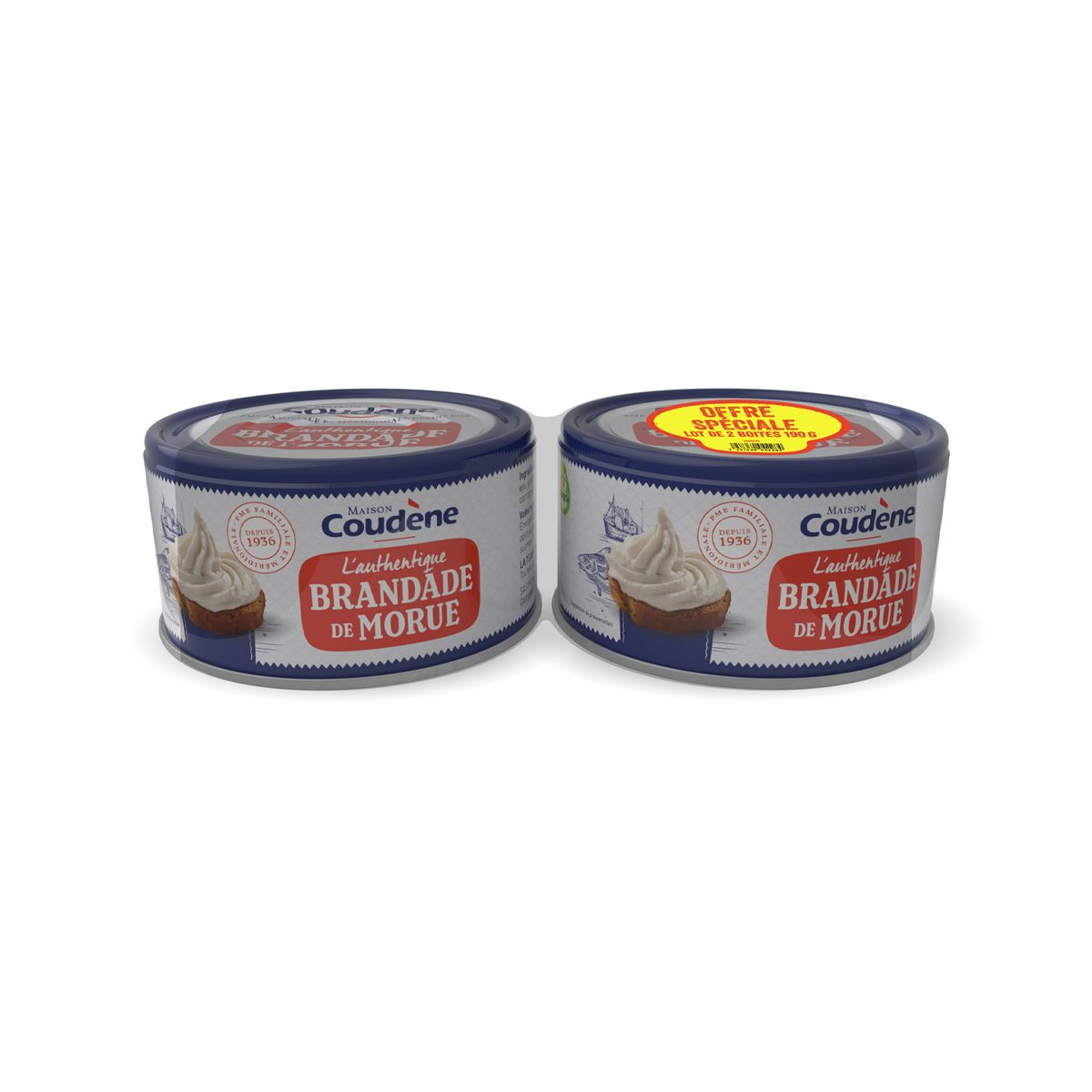 COUDENE Brandade de morue 2 pièces 380g