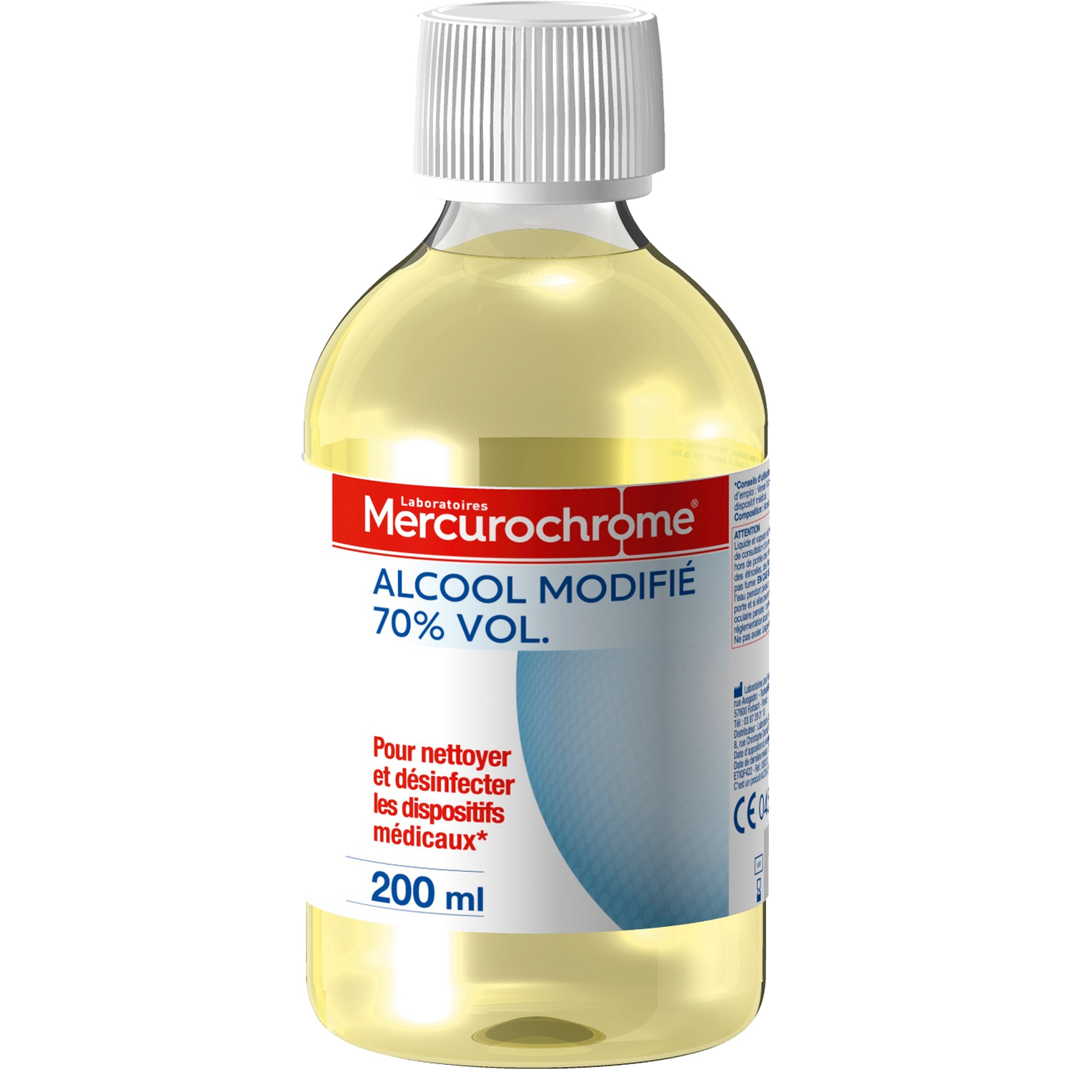 Voir la diapositive 2 : MERCUROCHROME Alcool modifié à 70% 200ml