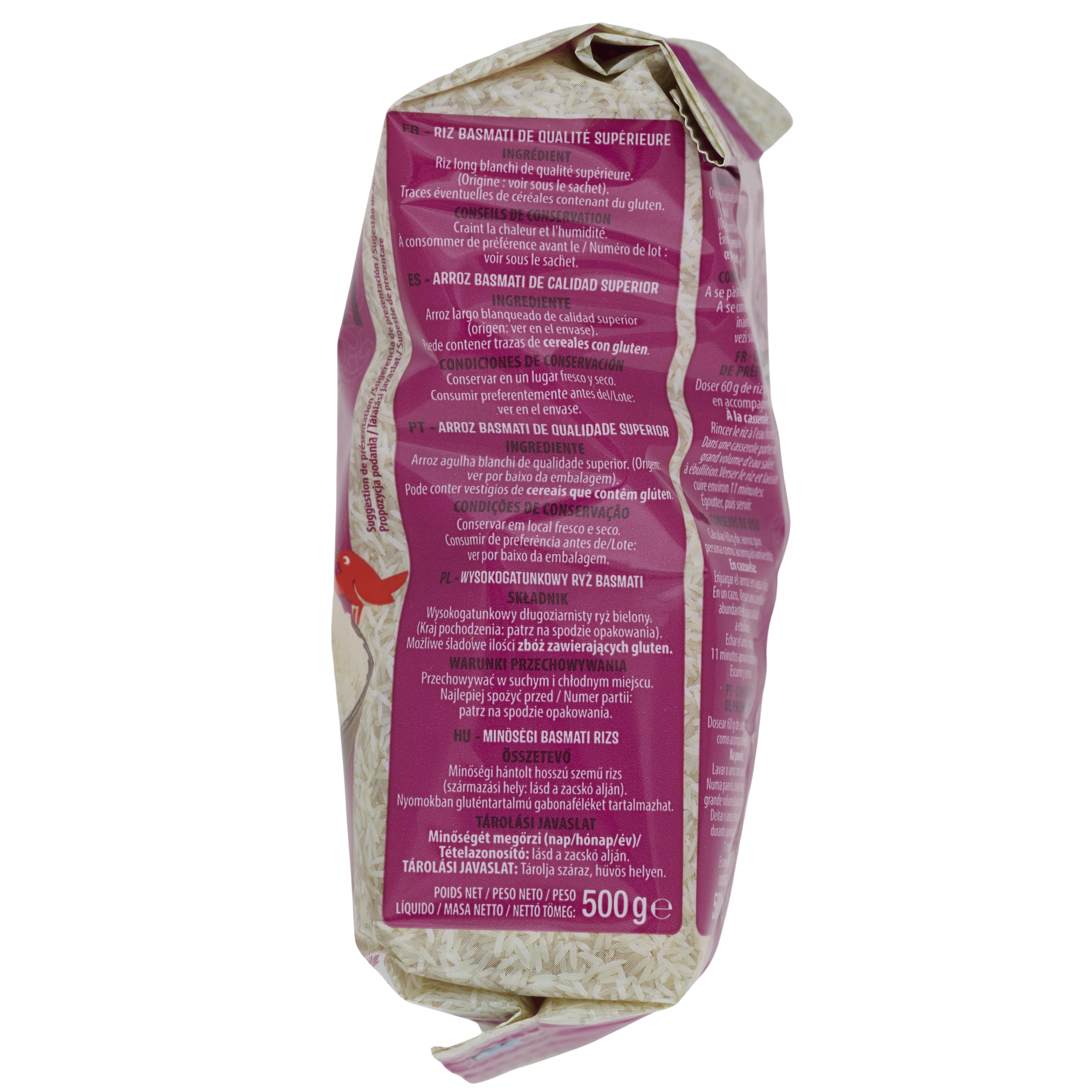 Voir la diapositive 2 : AUCHAN Riz basmati prêt en 11 min 500g