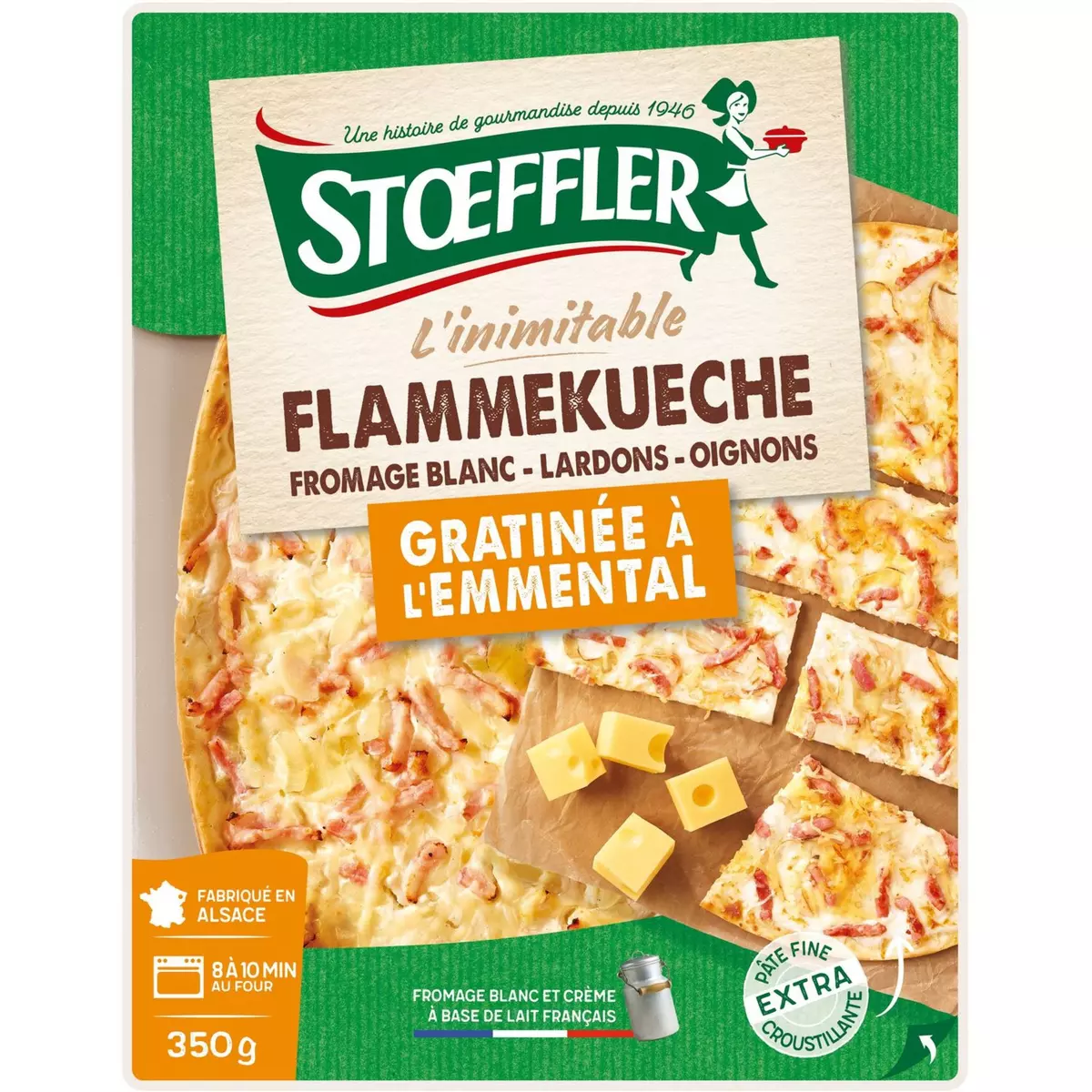 STOEFFLER Flammekueche lardons oignons 2 portions 350g