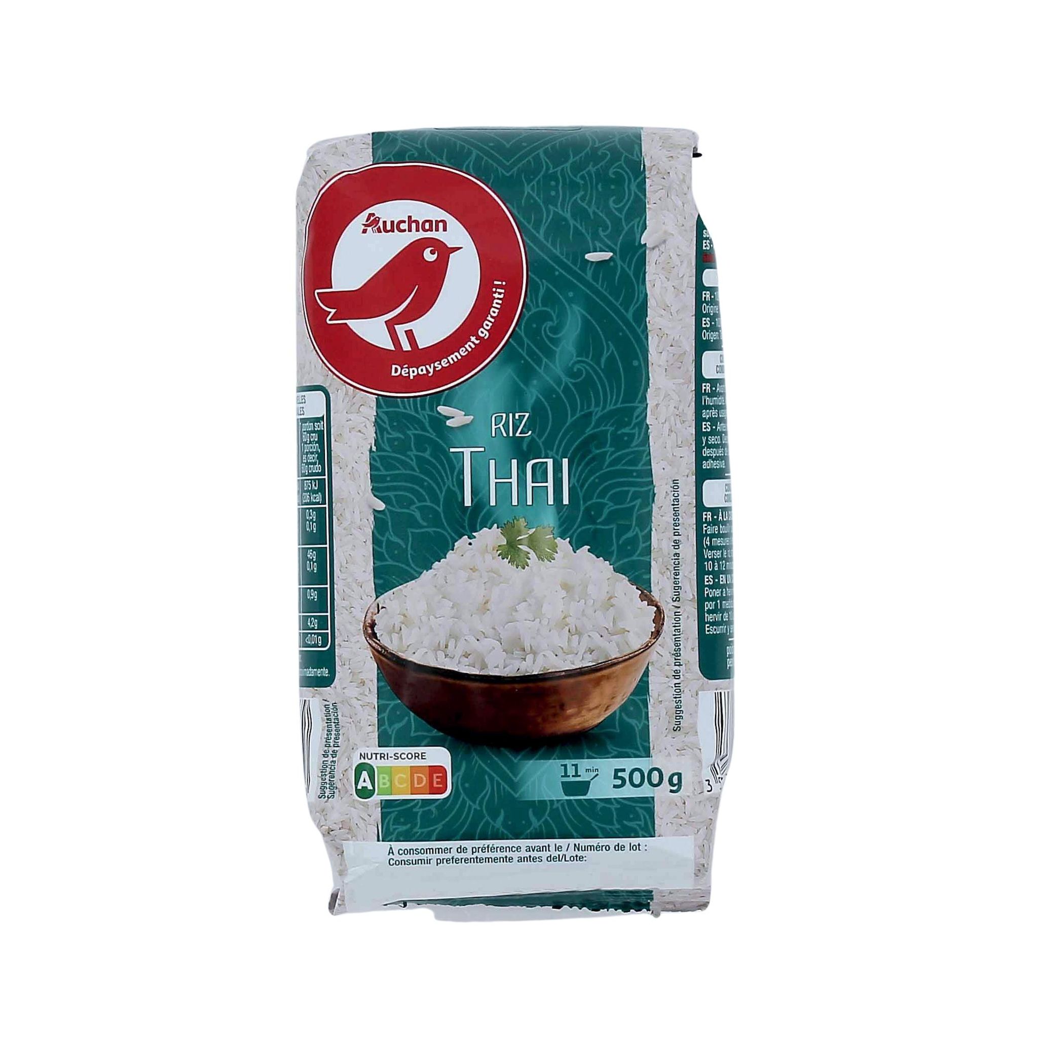 Voir la diapositive 2 : AUCHAN Riz thaï 500g