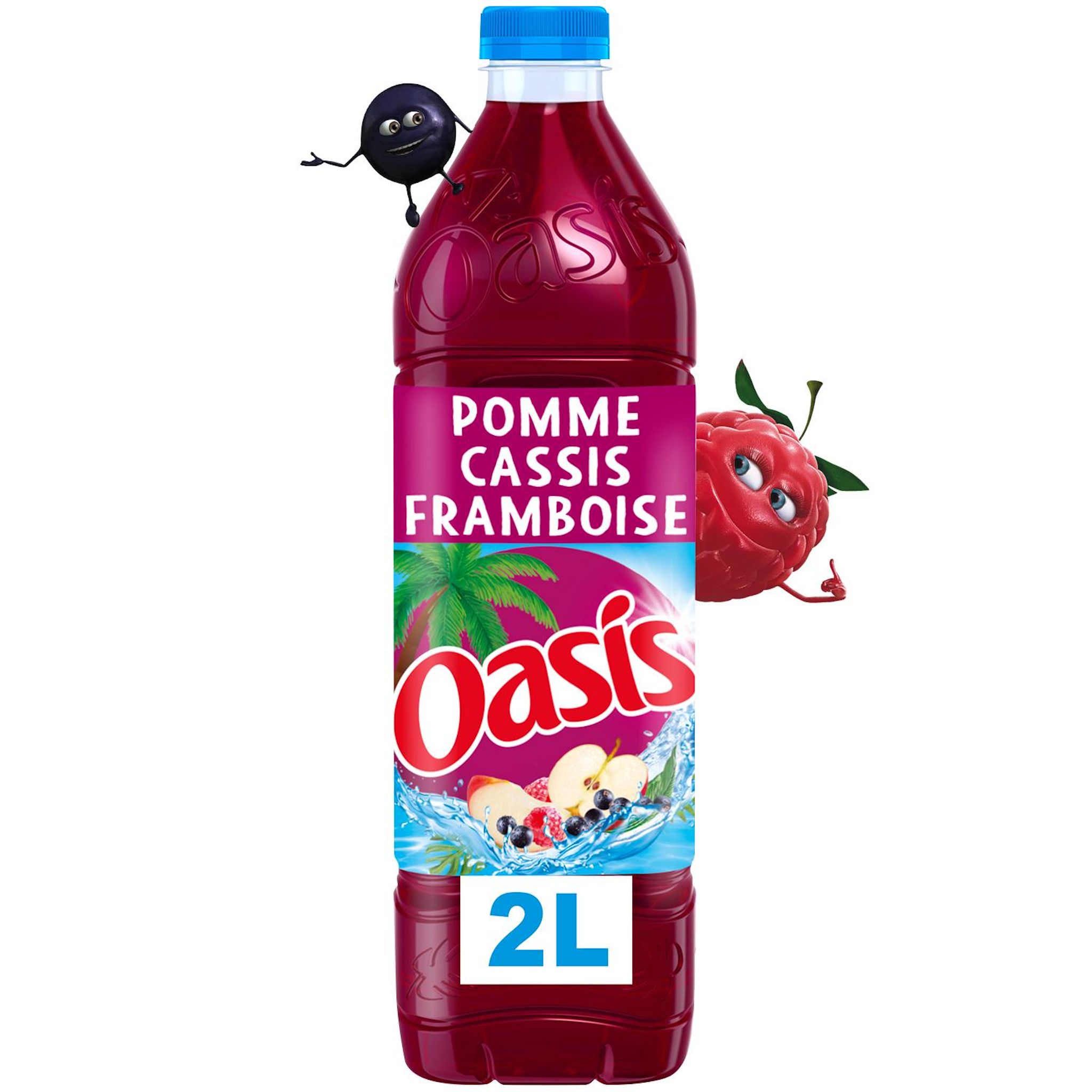 Voir la diapositive 2 : OASIS Boisson aux fruits saveur pomme cassis framboise 2l