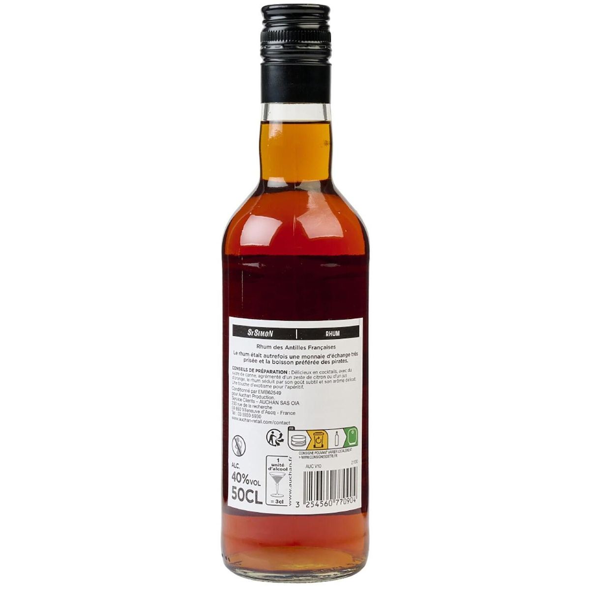 ST SIMON Rhum ambré 40% 50cl