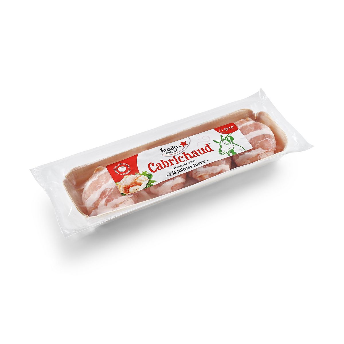 ETOILE DU QUERCY Cabrichaud fromage de chèvre à la poitrine fumée 3 pièces 105g
