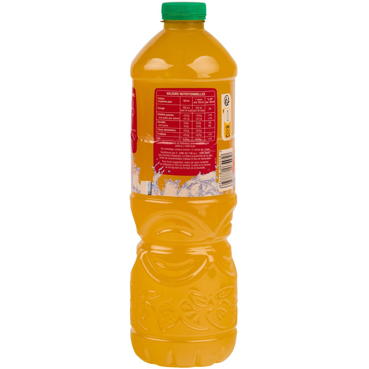 AUCHAN Boisson au jus d'orange 2l