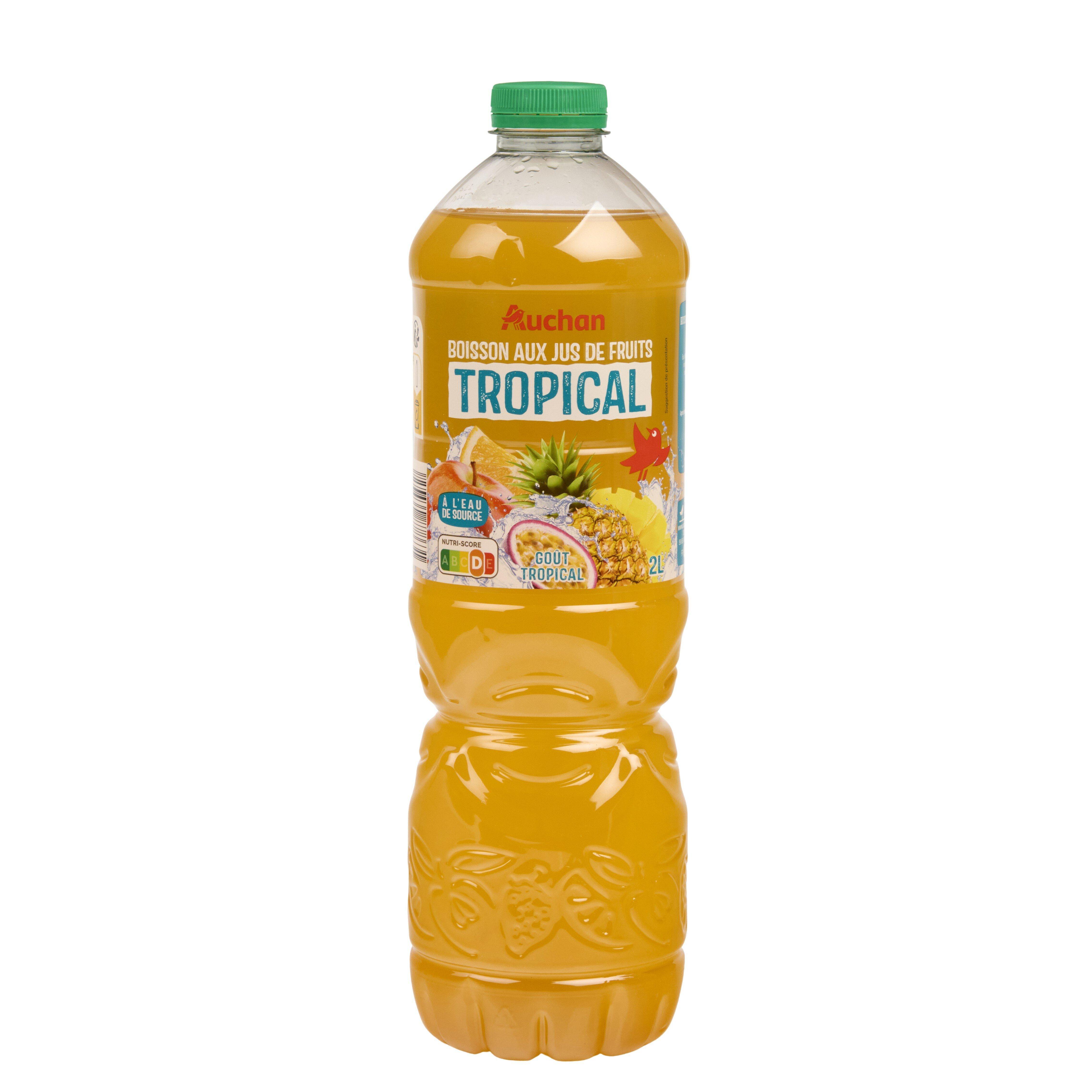 Voir la diapositive 4 : AUCHAN Boisson au jus de fruits goût tropical 2l