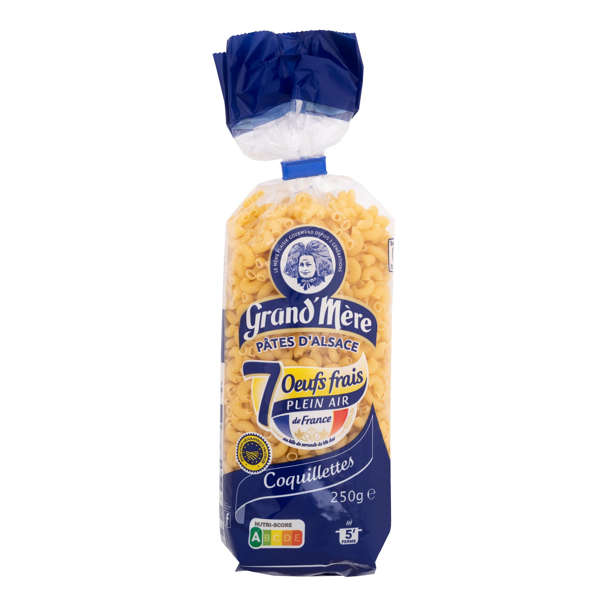 Voir la diapositive 2 : GRAND'MERE Coquillettes d'Alsace aux œufs frais IGP 250g