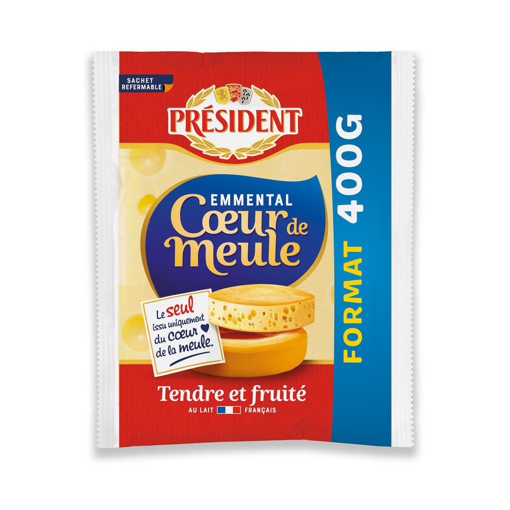PRESIDENT Emmental cœur de meule 400g
