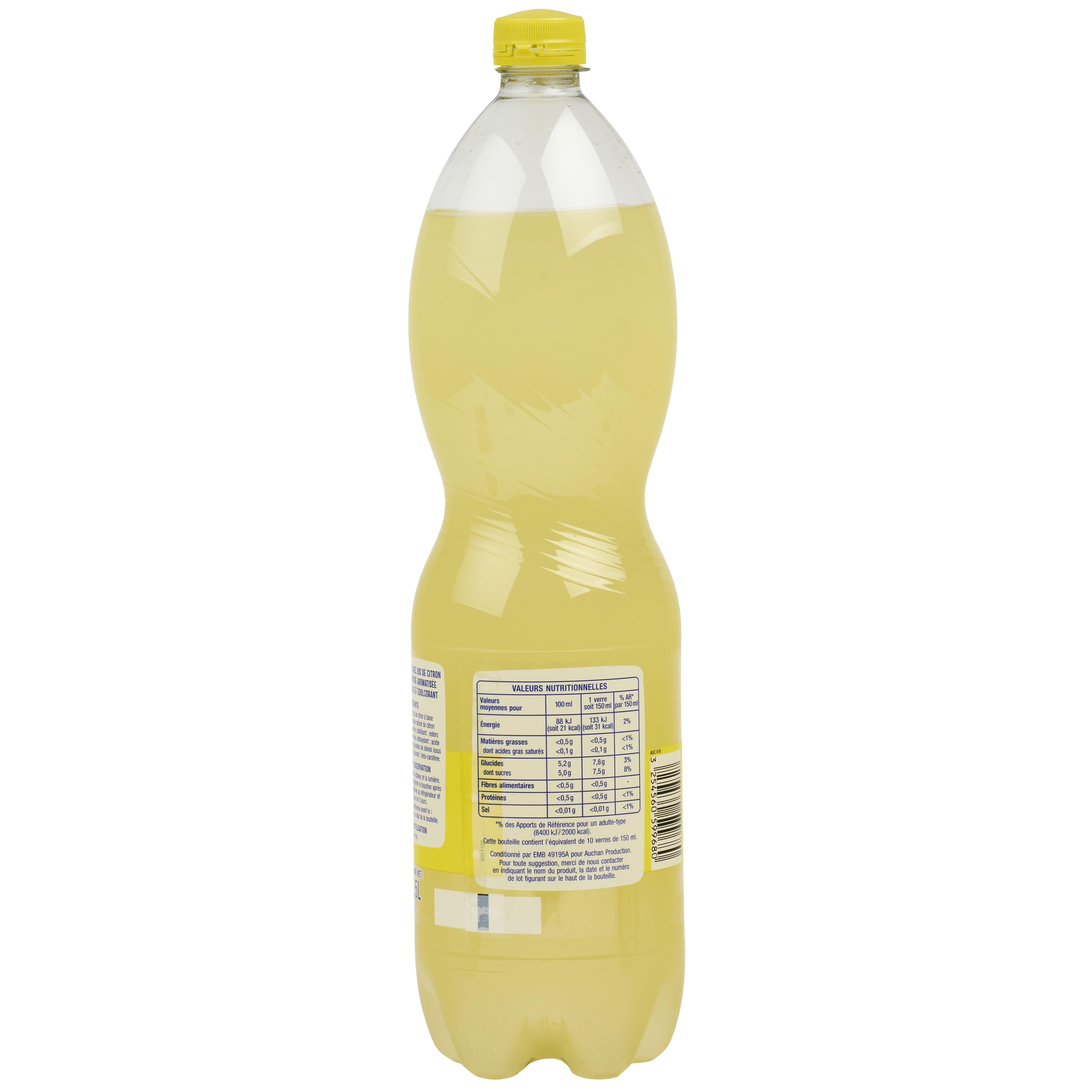 Voir la diapositive 2 : AUCHAN Soda citron sans conservateur 1,5l