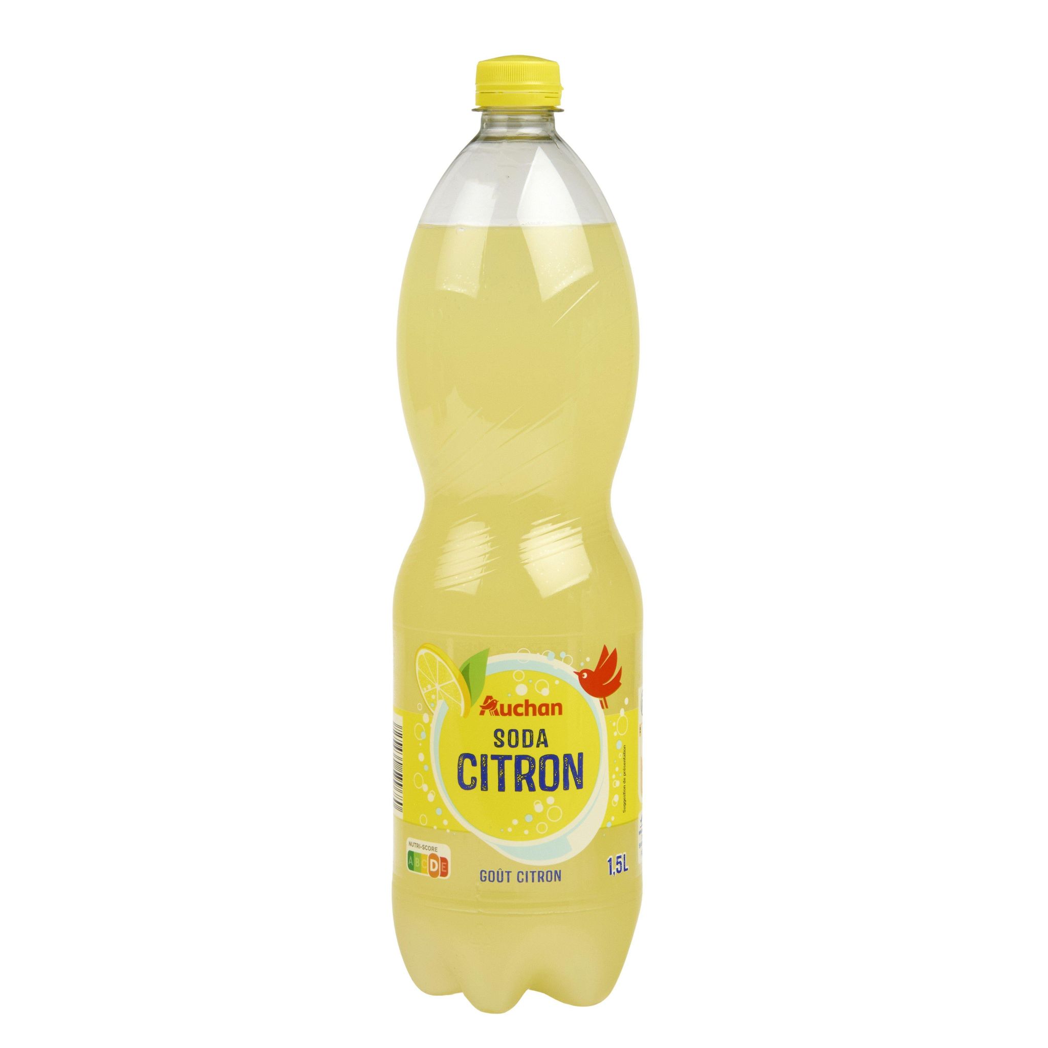Voir la diapositive 2 : AUCHAN Soda citron sans conservateur 1,5l