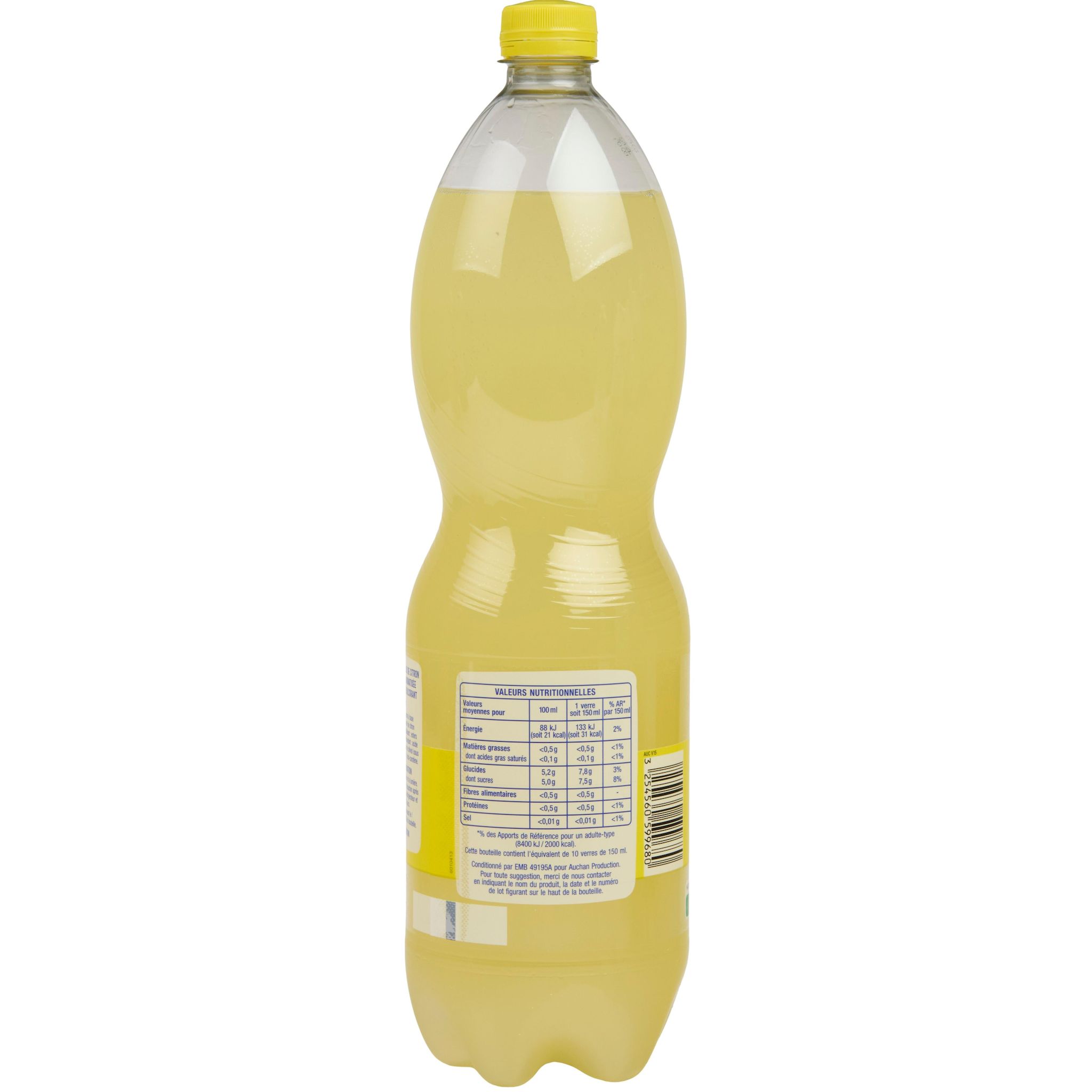 Voir la diapositive 4 : AUCHAN Soda citron sans conservateur 1,5l