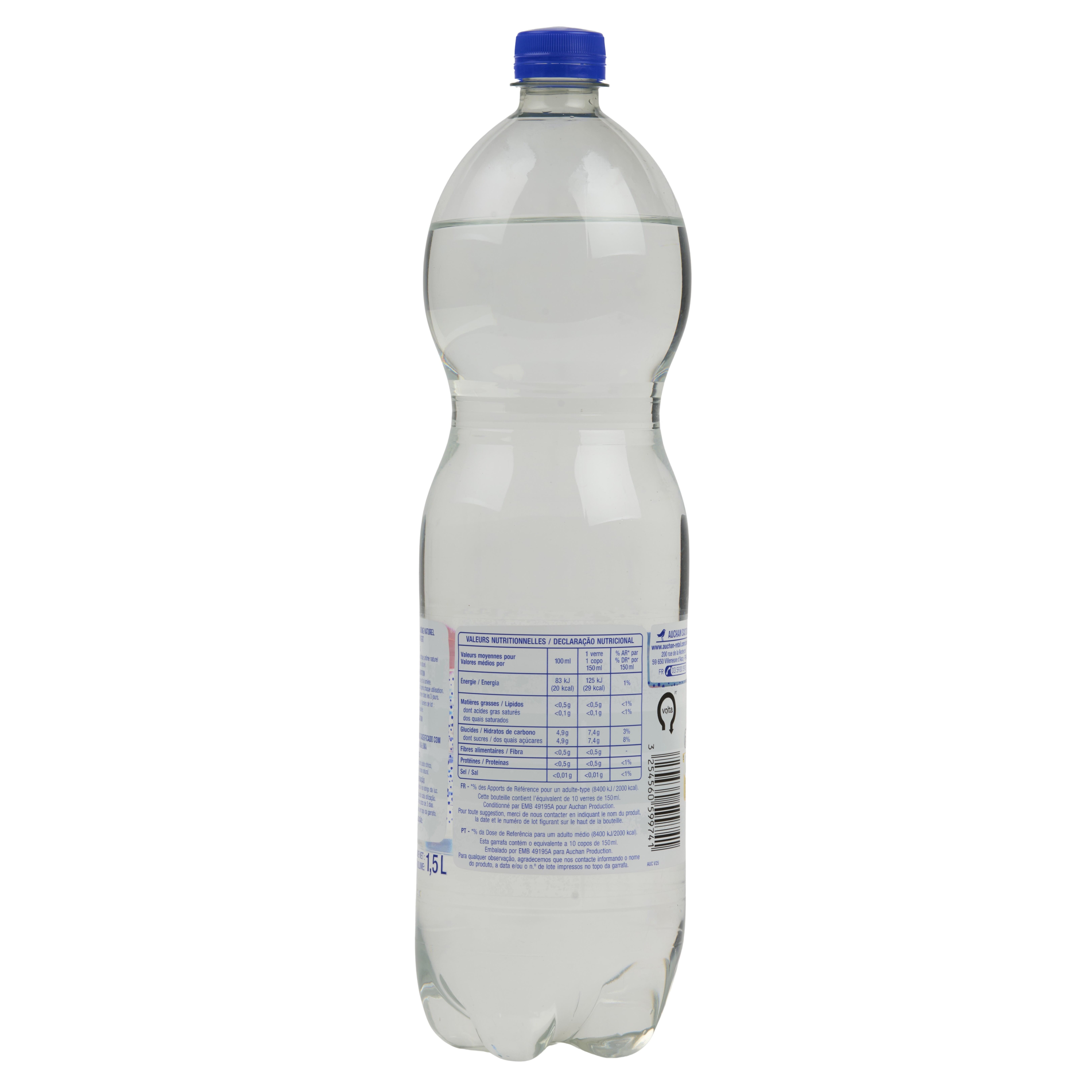 Voir la diapositive 2 : AUCHAN Limonade à l'arôme naturel d'agrumes 1,5l