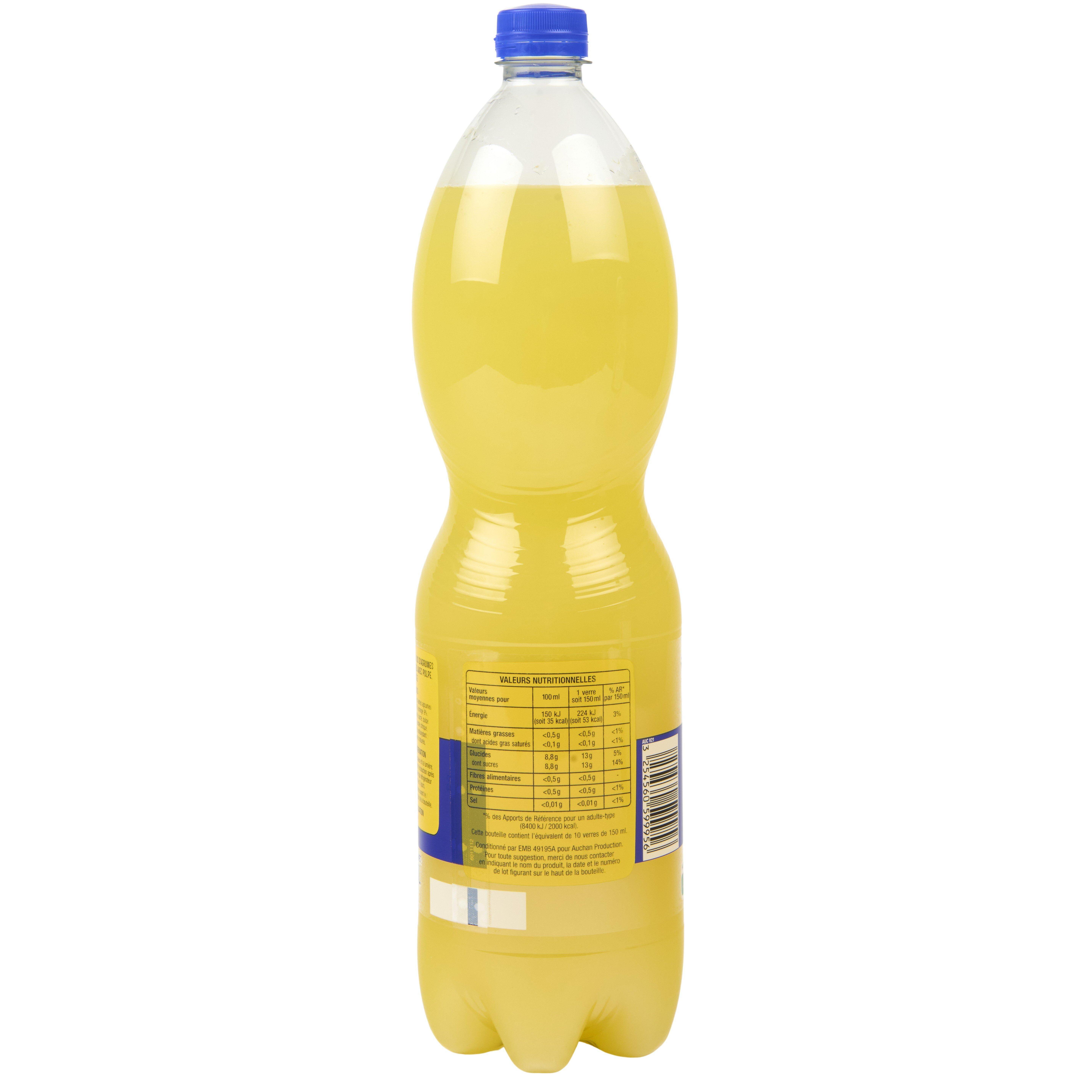 Voir la diapositive 2 : AUCHAN Boisson pulpée orange sans conservateur 1,5l