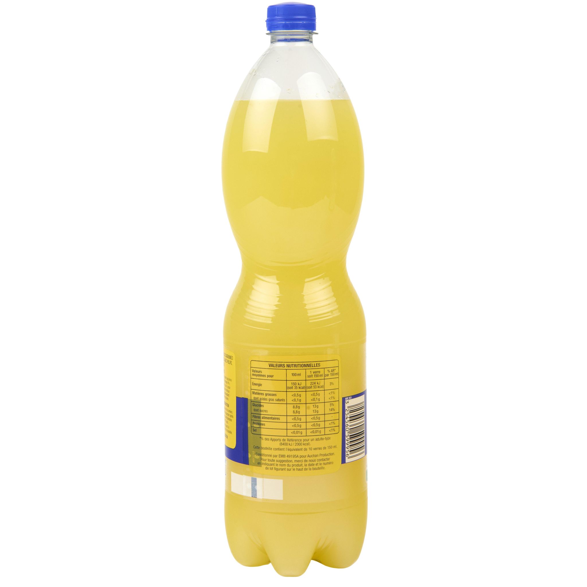 Voir la diapositive 3 : AUCHAN Boisson pulpée orange sans conservateur 1,5l