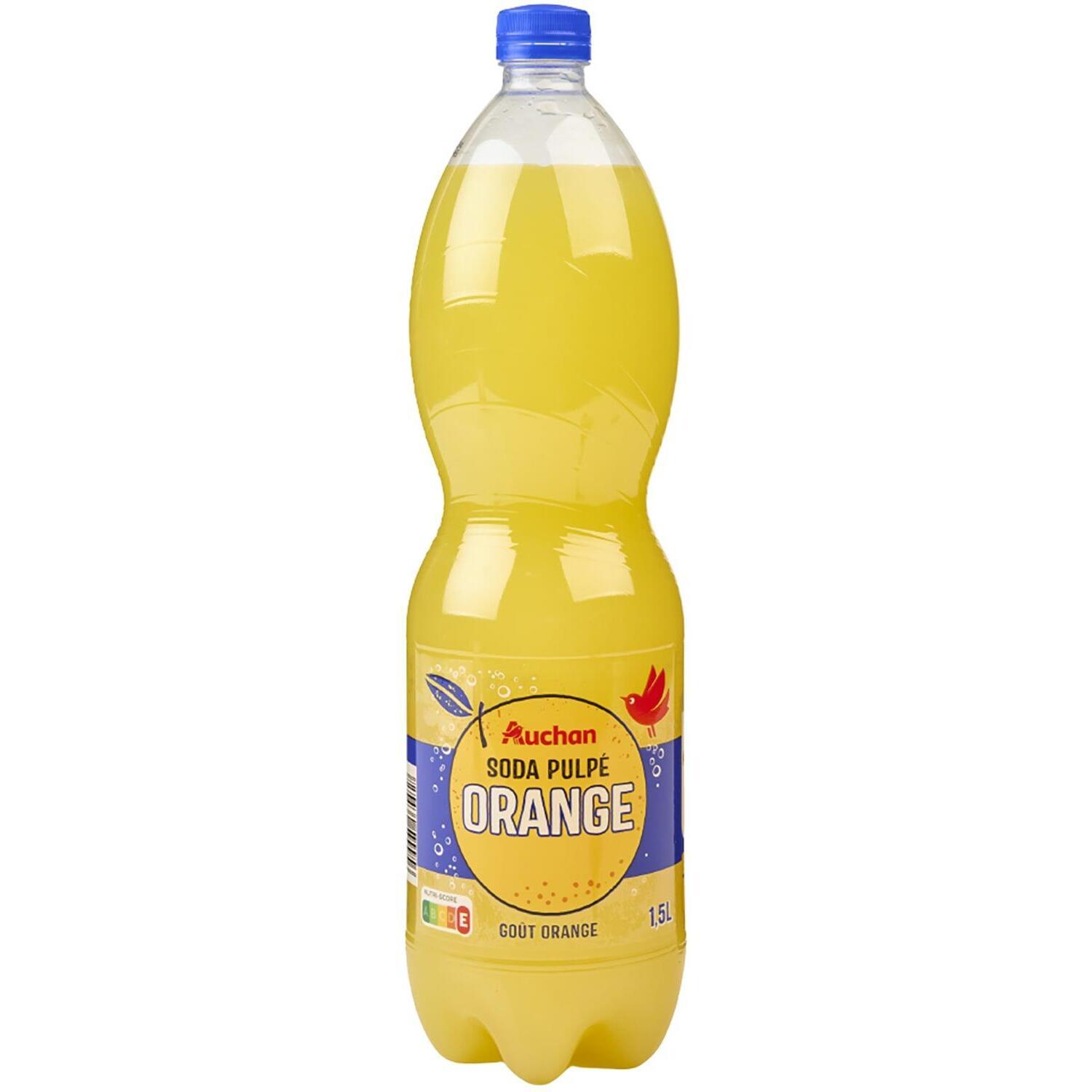 Voir la diapositive 4 : AUCHAN Boisson pulpée orange sans conservateur 1,5l
