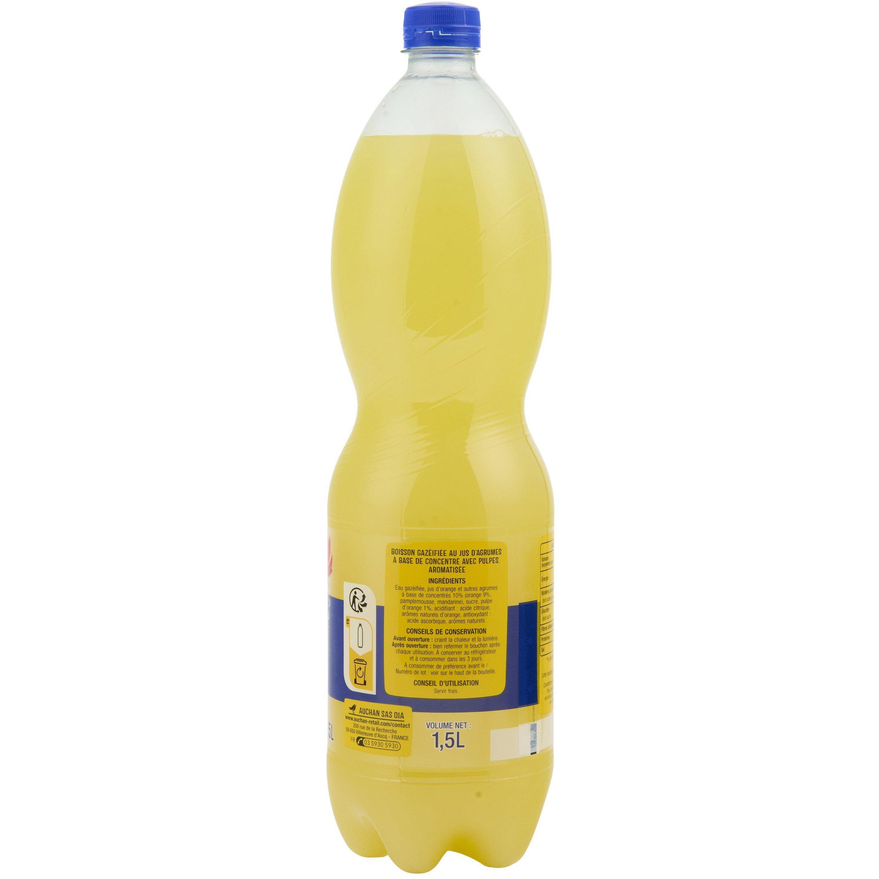 Voir la diapositive 5 : AUCHAN Boisson pulpée orange sans conservateur 1,5l