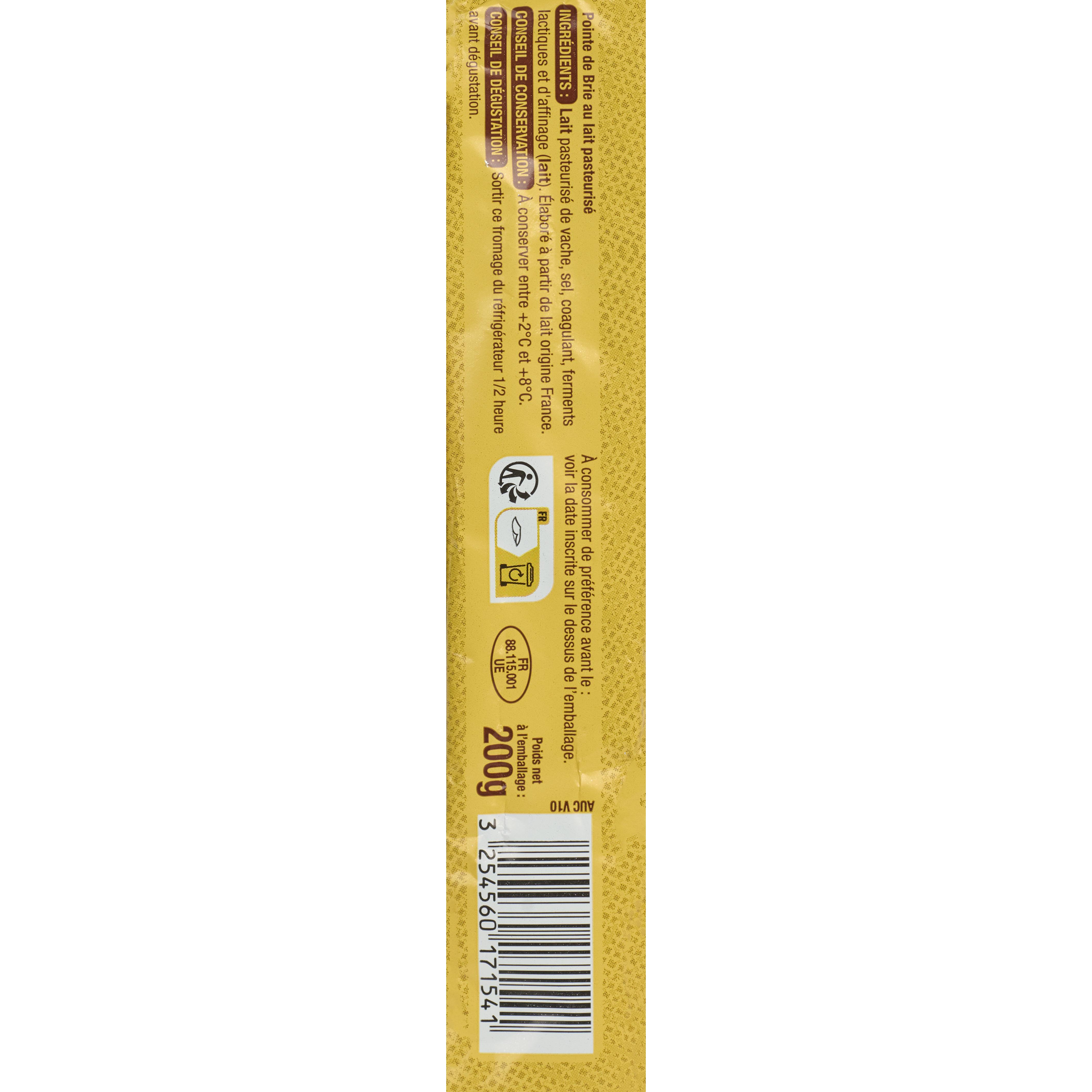 Voir la diapositive 2 : AUCHAN Pointe de brie 200g
