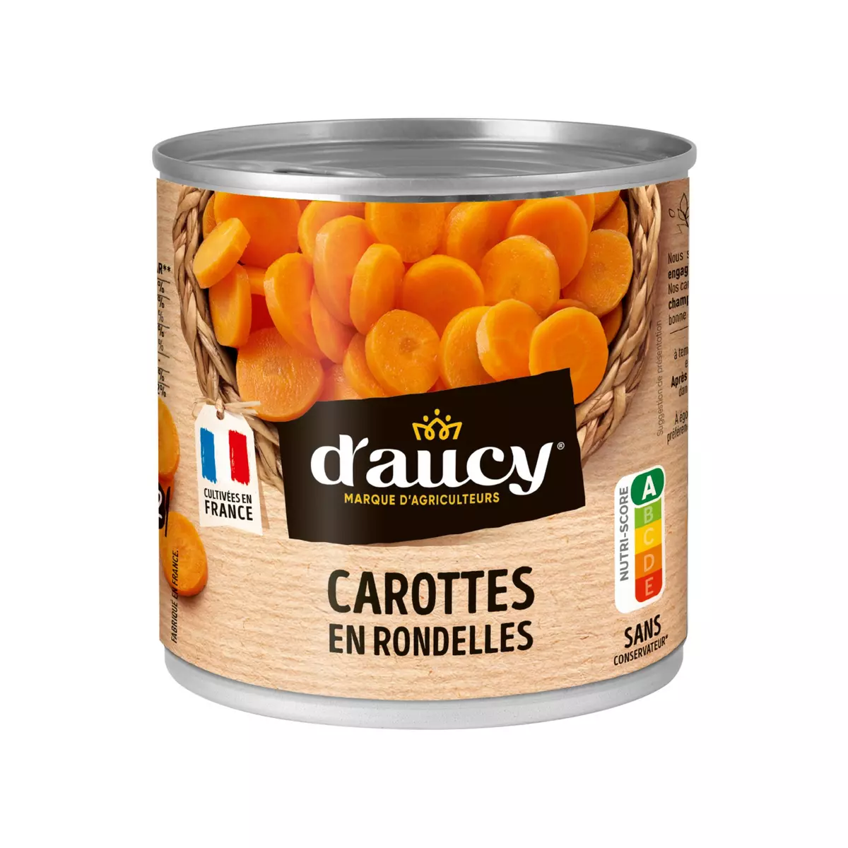 D'AUCY Carottes en rondelles 100% cultivées en France 240g