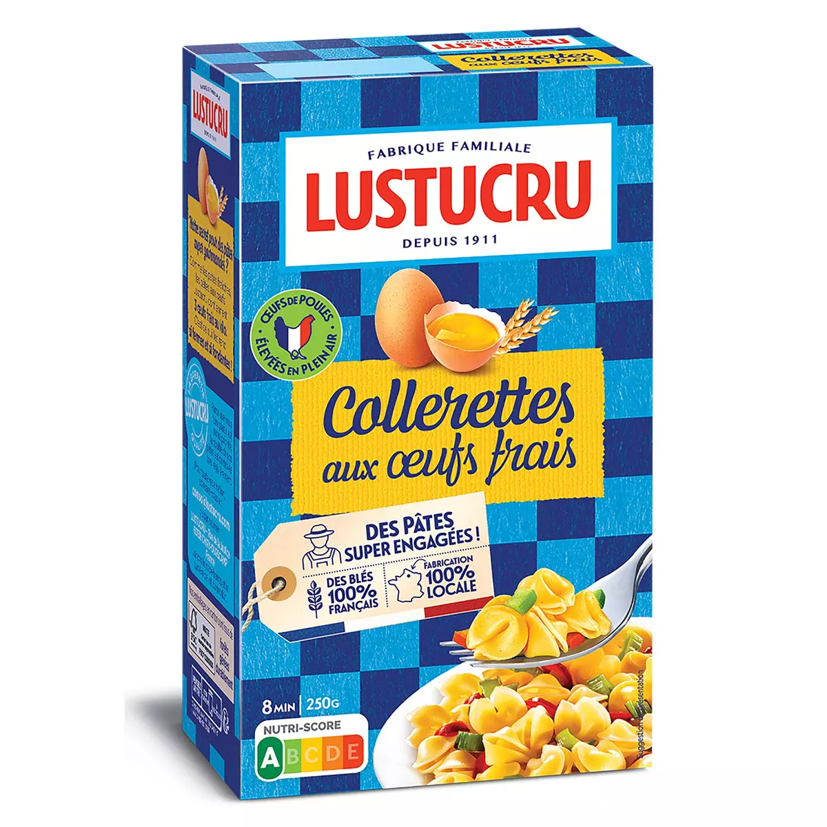 LUSTUCRU Collerettes aux œufs frais fabriqué en France 250g