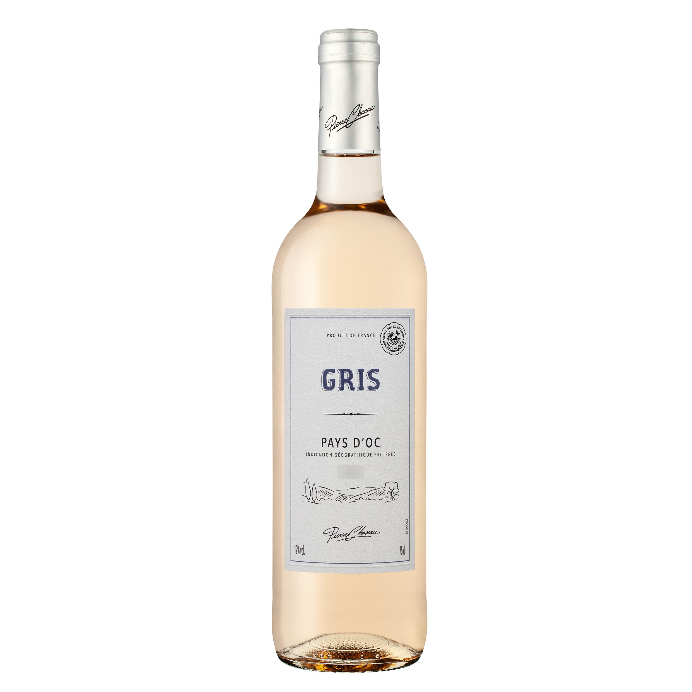 Voir la diapositive 2 : PIERRE CHANAU IGP Pays-d'Oc Gris rosé 75cl