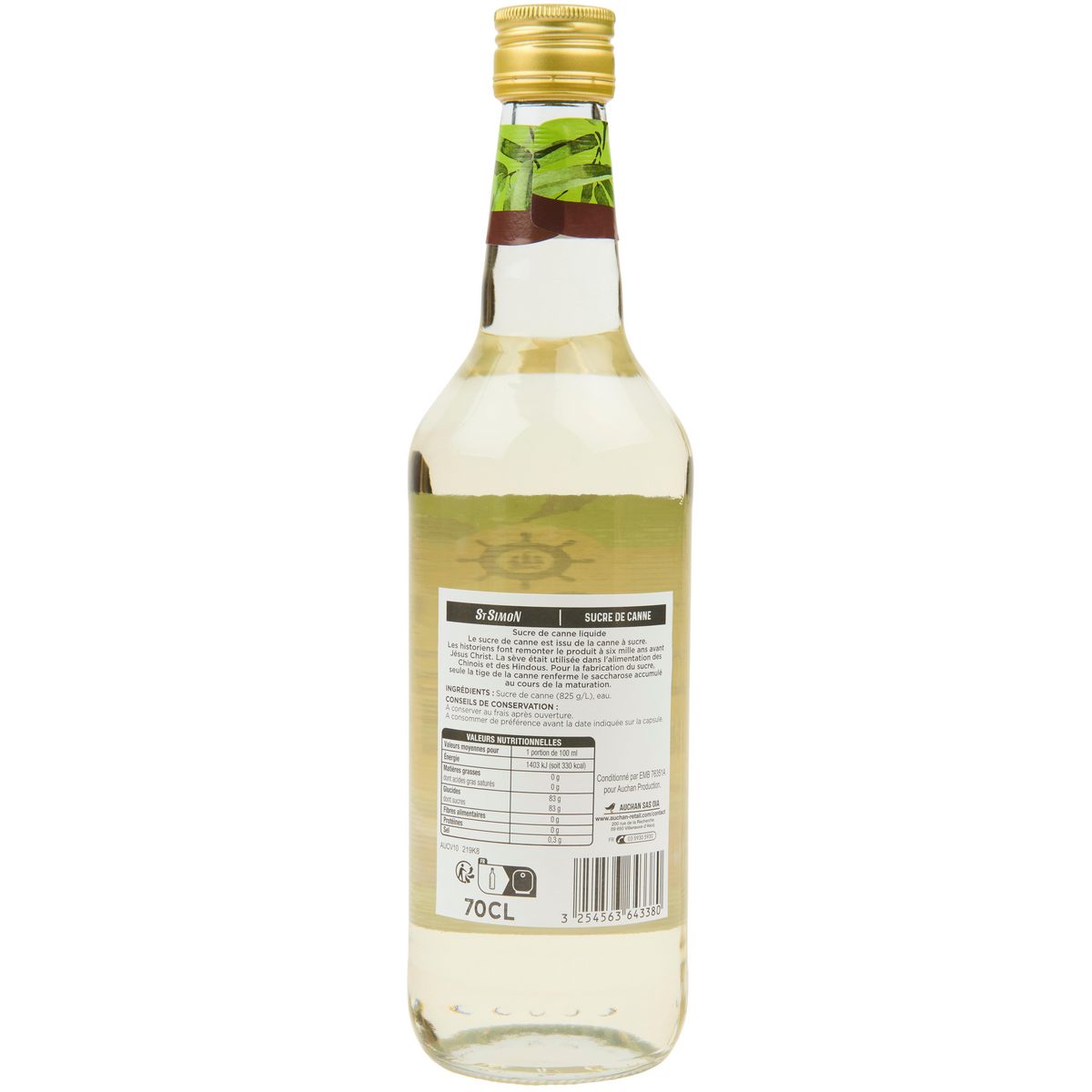 ST SIMON Sucre de canne liquide 70cl